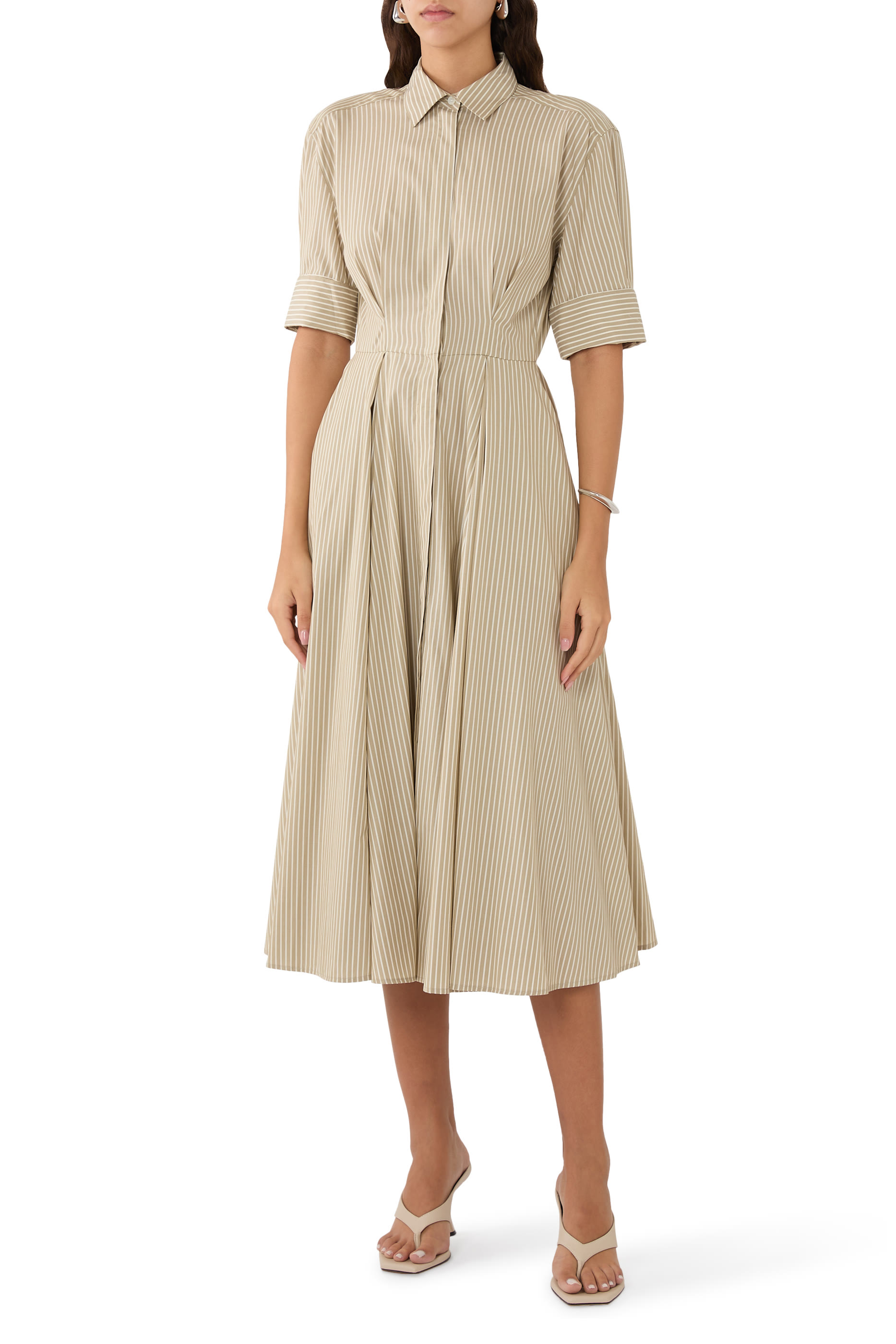  Aiden Stripe Poplin Dress 