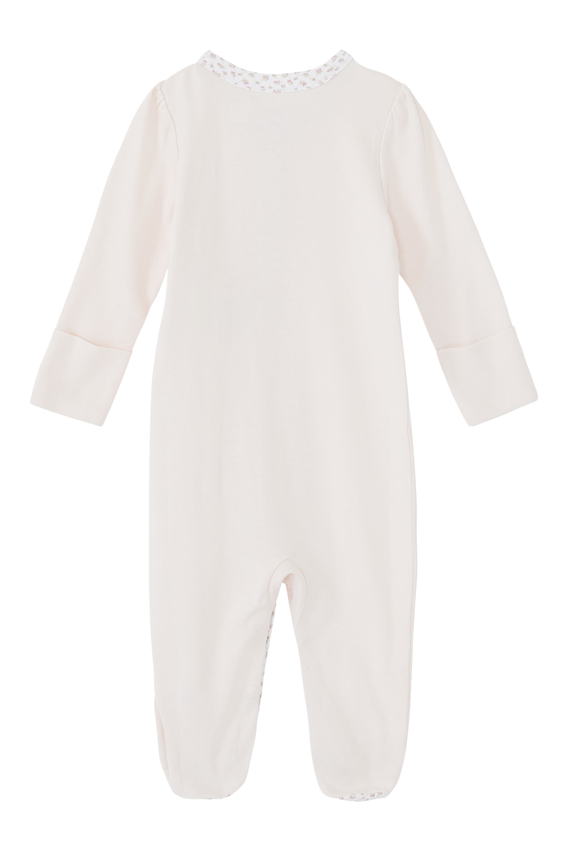 Floral-Trimmed Sleepsuit