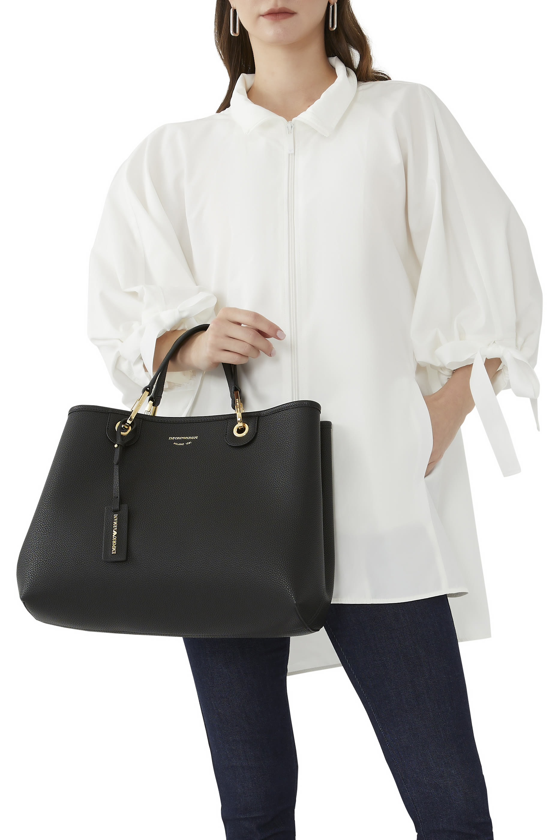 Faux Leather Shopping Bag