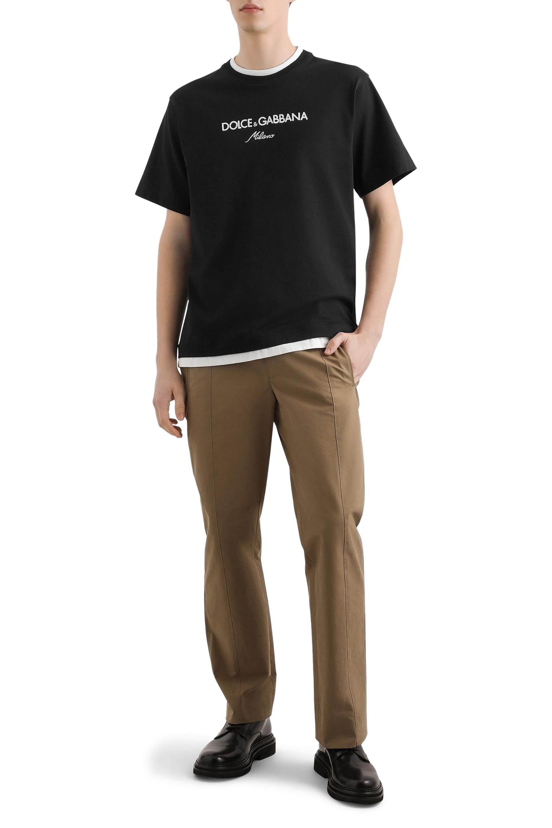 Logo Embroidered Cotton T-Shirt