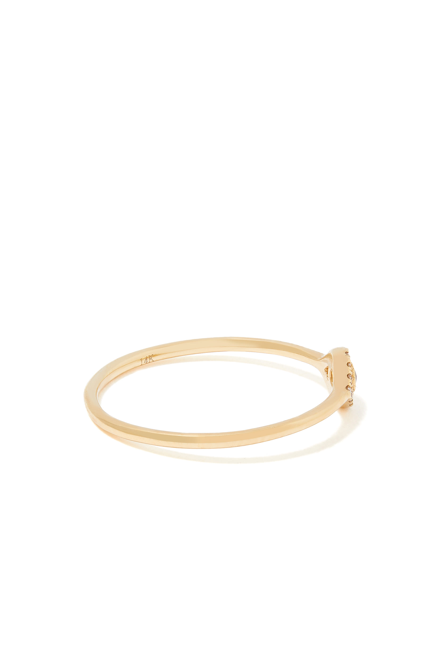 Small Bezel Evil Eye Ring