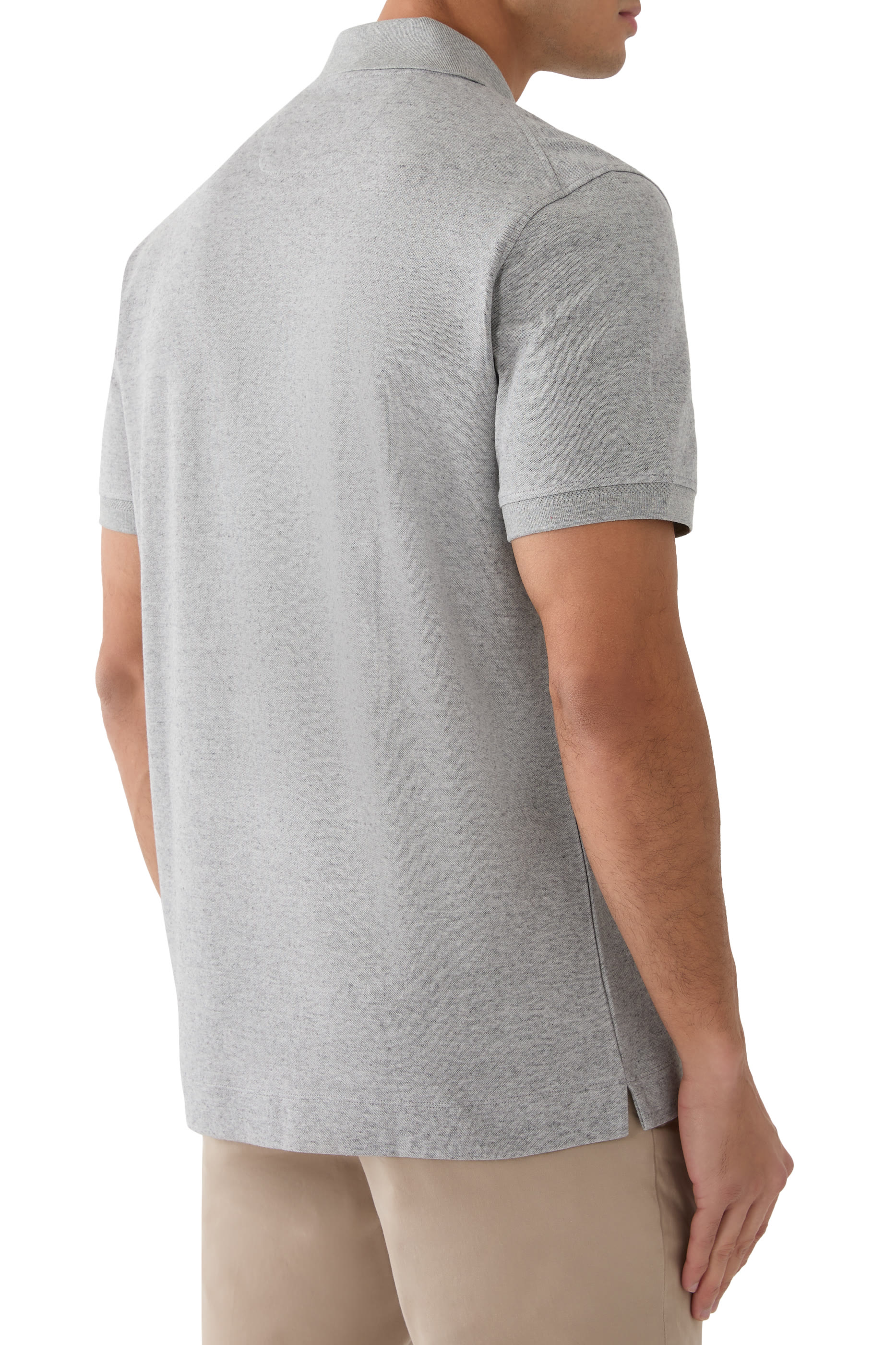 Zip-Neck Polo Shirt in Cotton and Cashmere