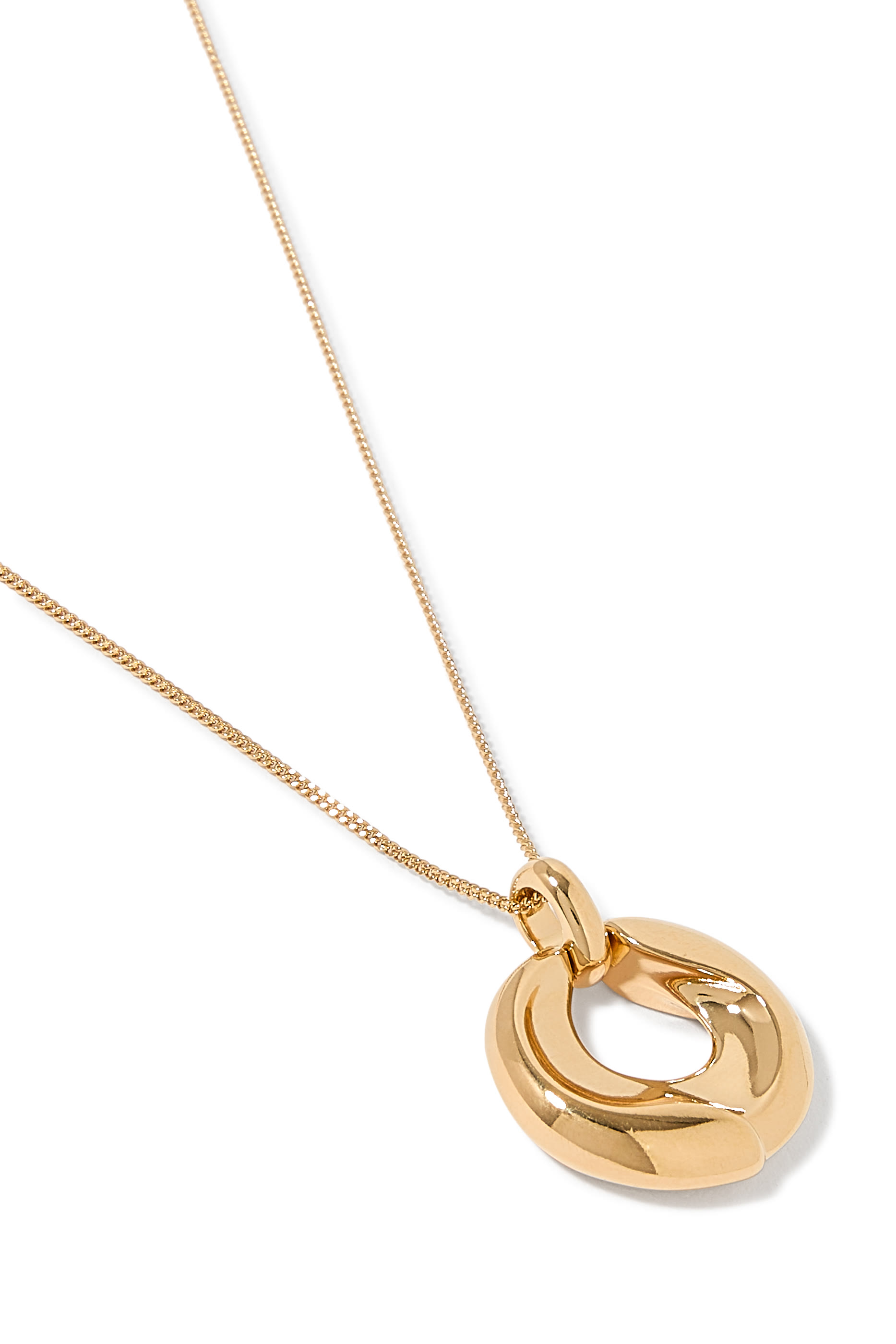 Sculptural Ridge Molten Pendant Necklace