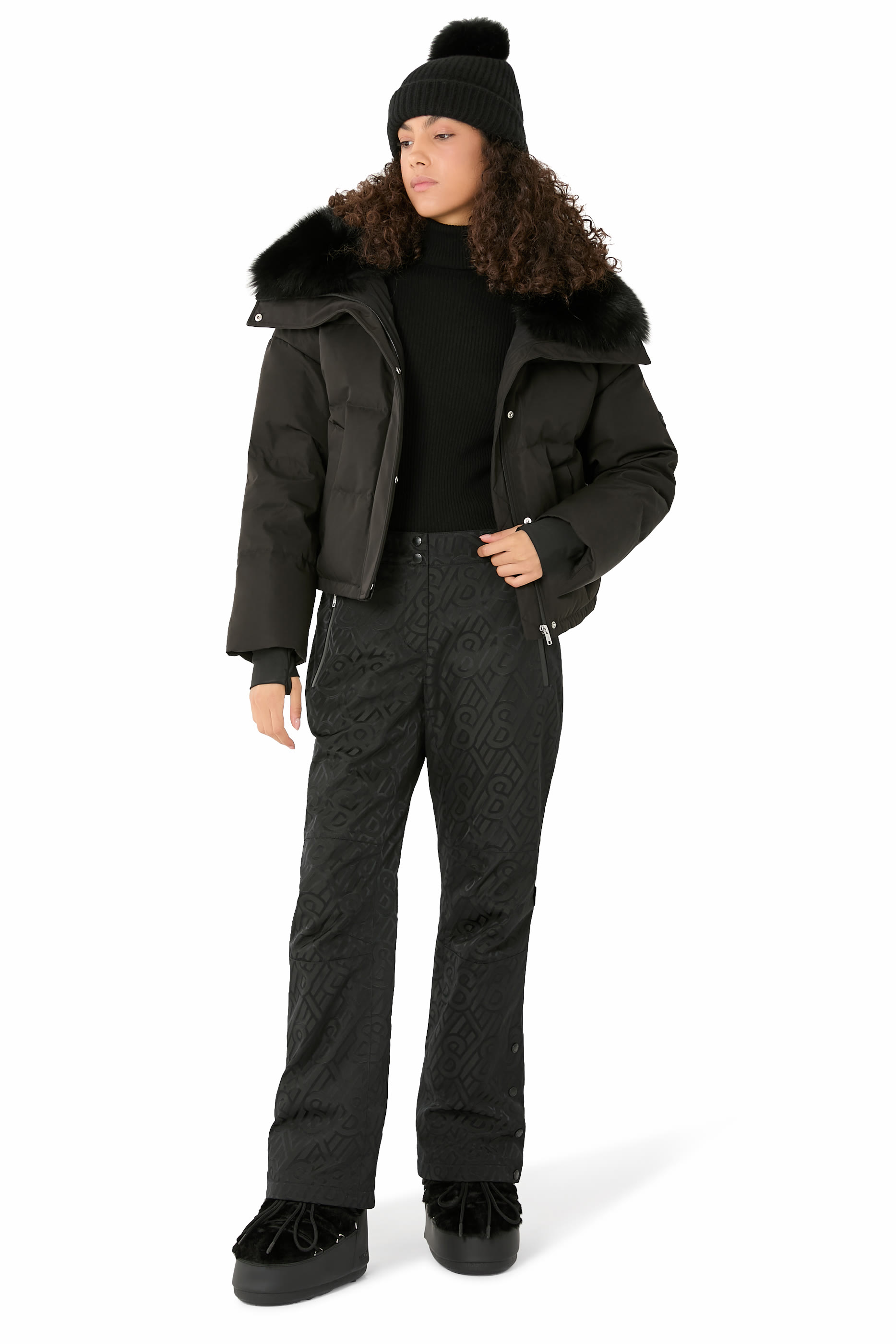  Ski Jacket with Fox Fur Hood 