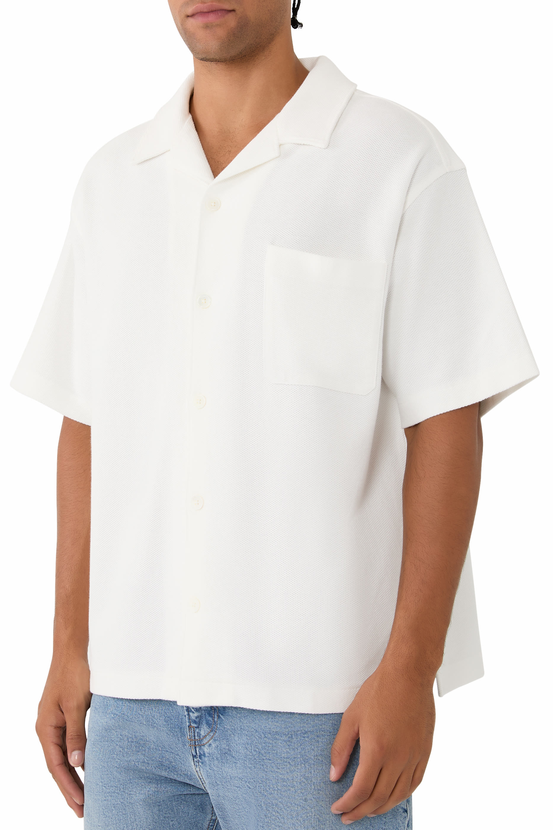 Jacquard Short Sleeves Relaxed Shirt