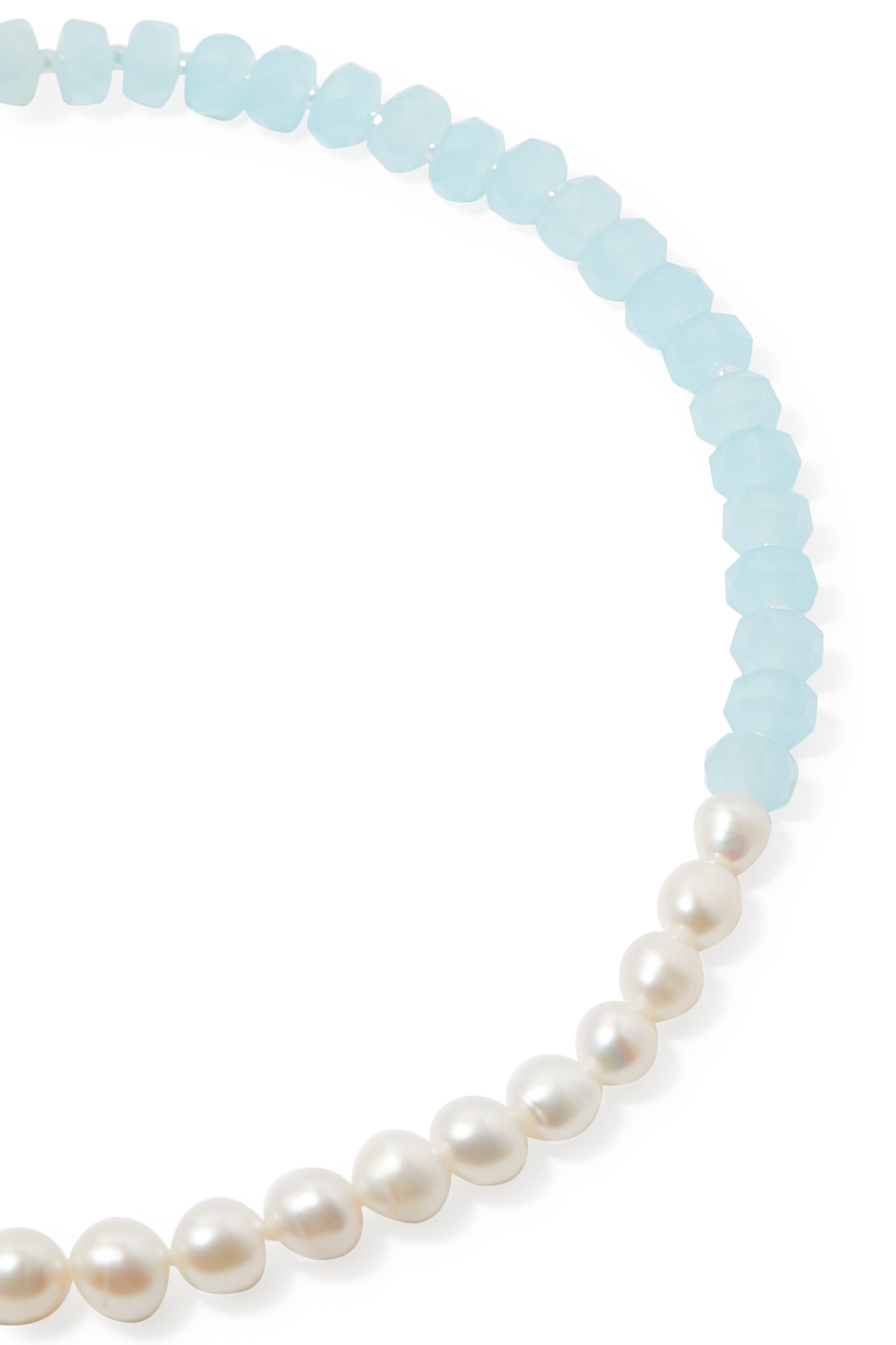 Ropes and Knots Toggle Necklace, Plated Metal & Glass Bead, Freshwater Pearl, Cubic Zirconia