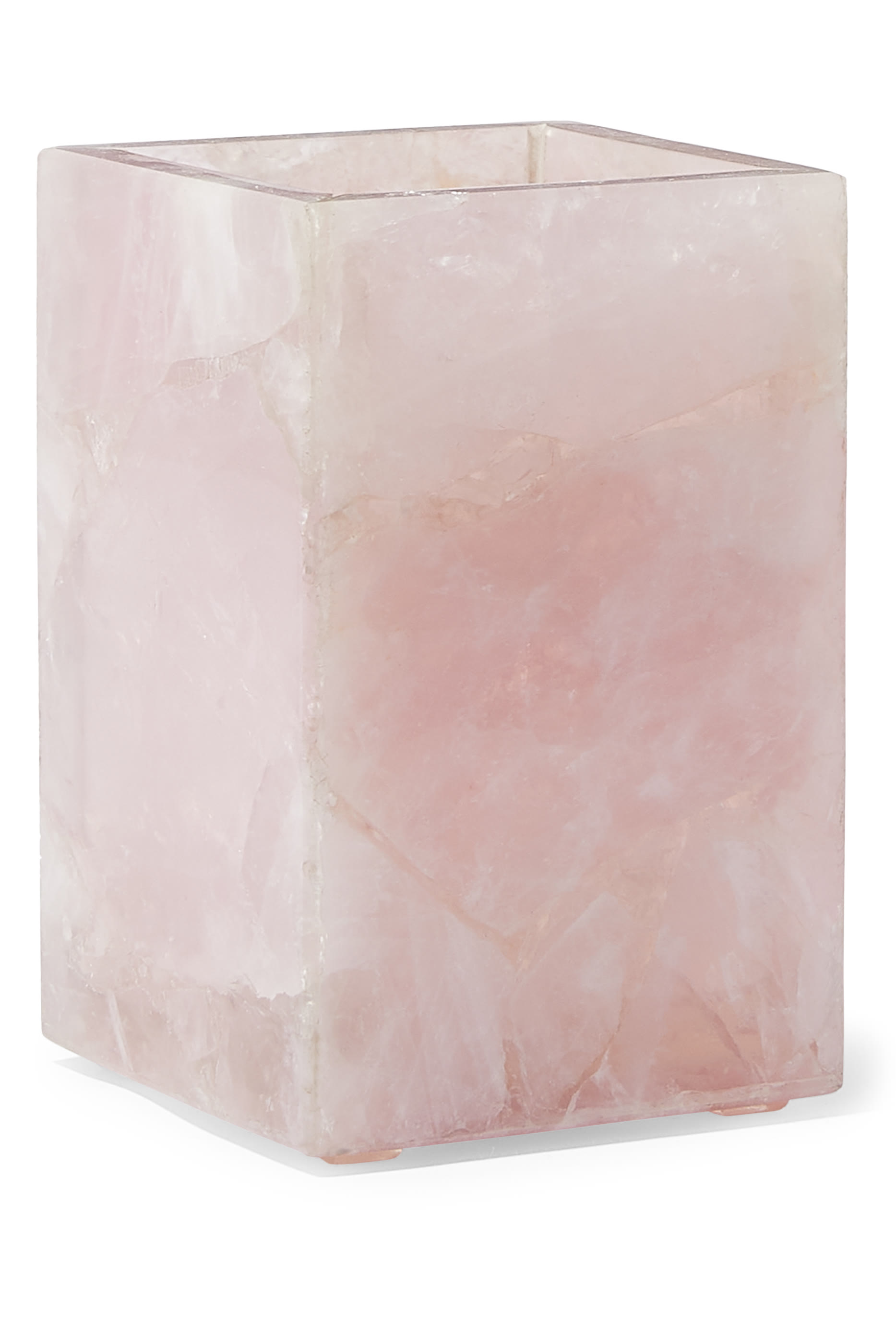 Taj Rose Quartz Brush Holder