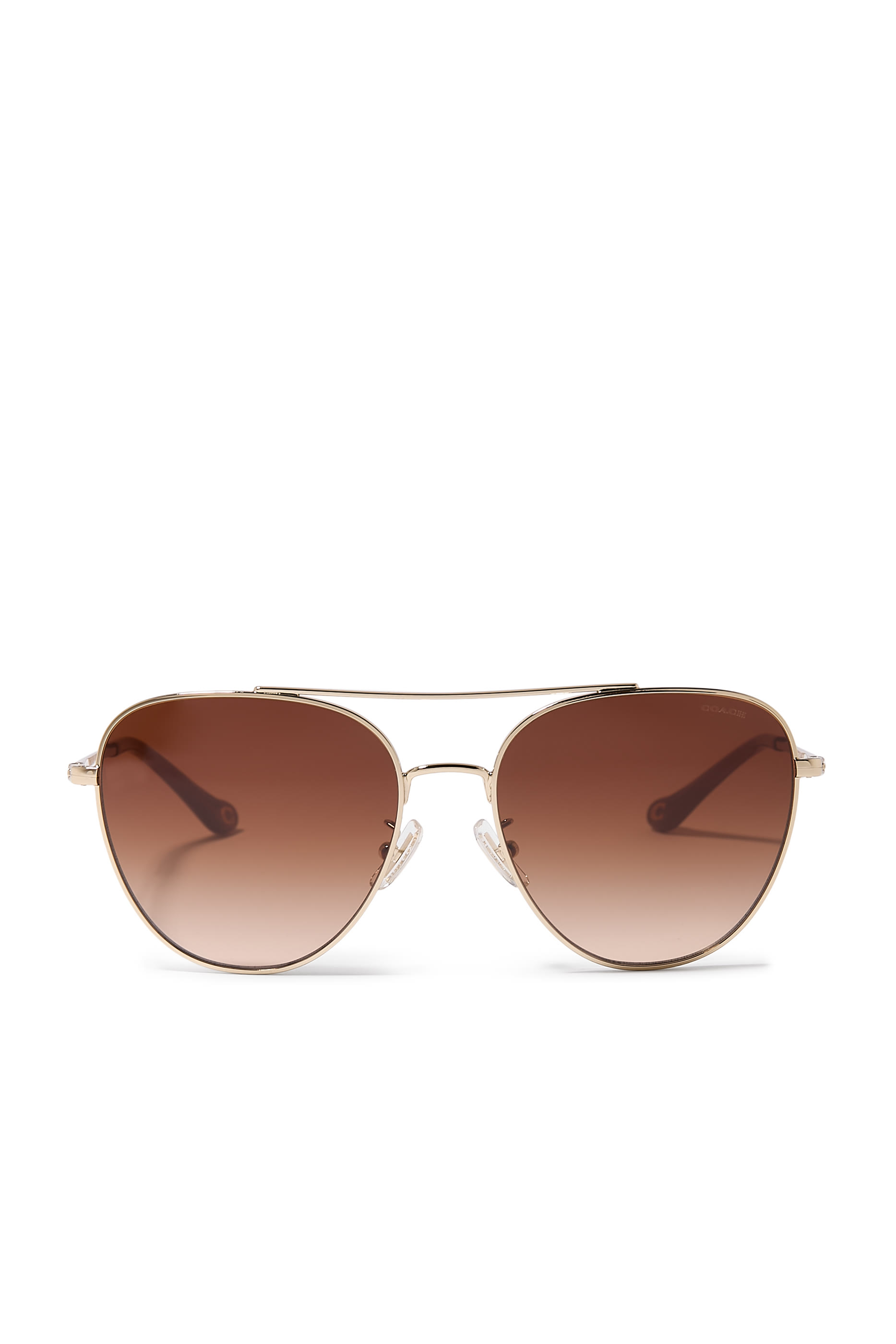 Pilot Aviator Frame C Logo Temple Sunglasses