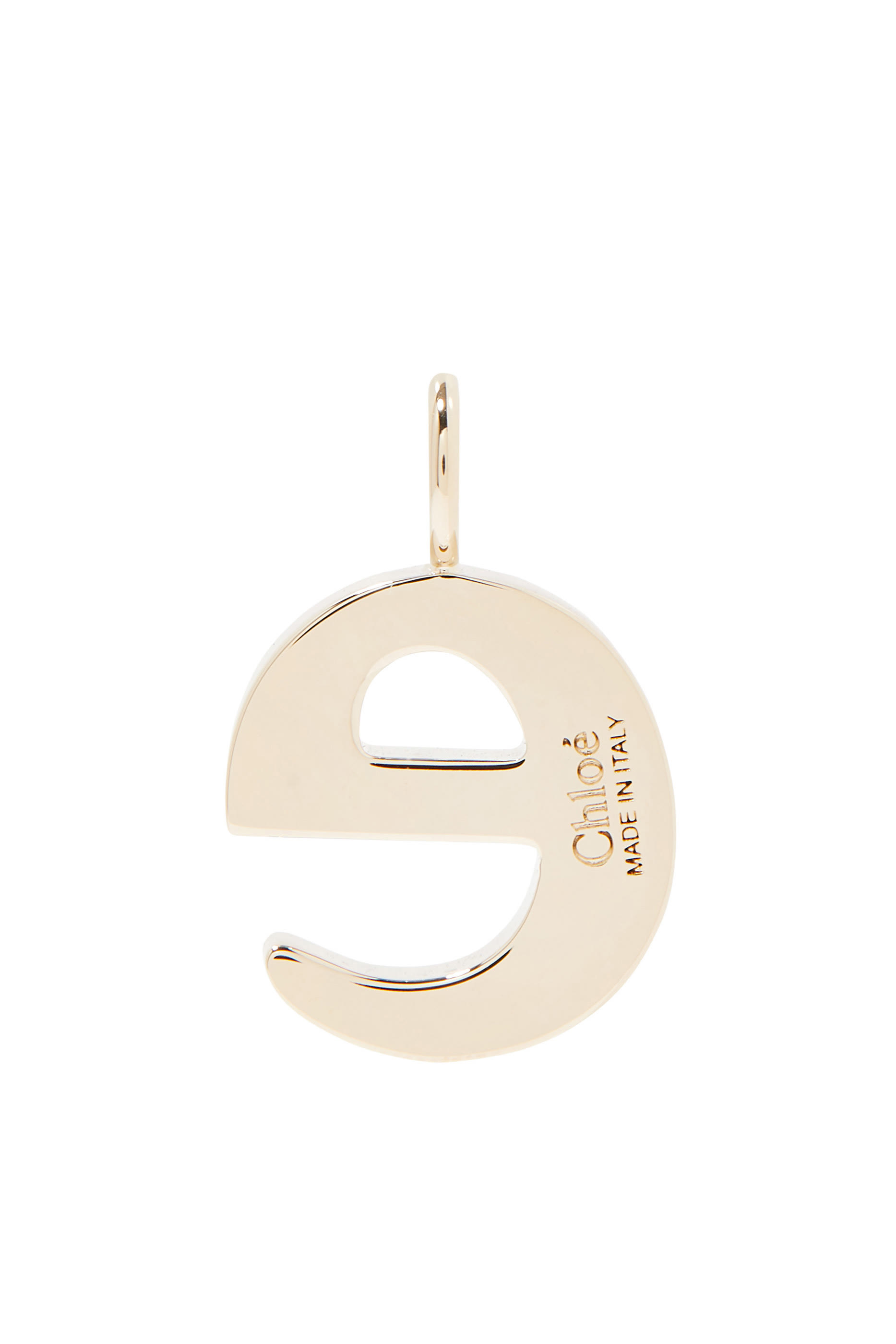 E Alphabet Charm, Brass