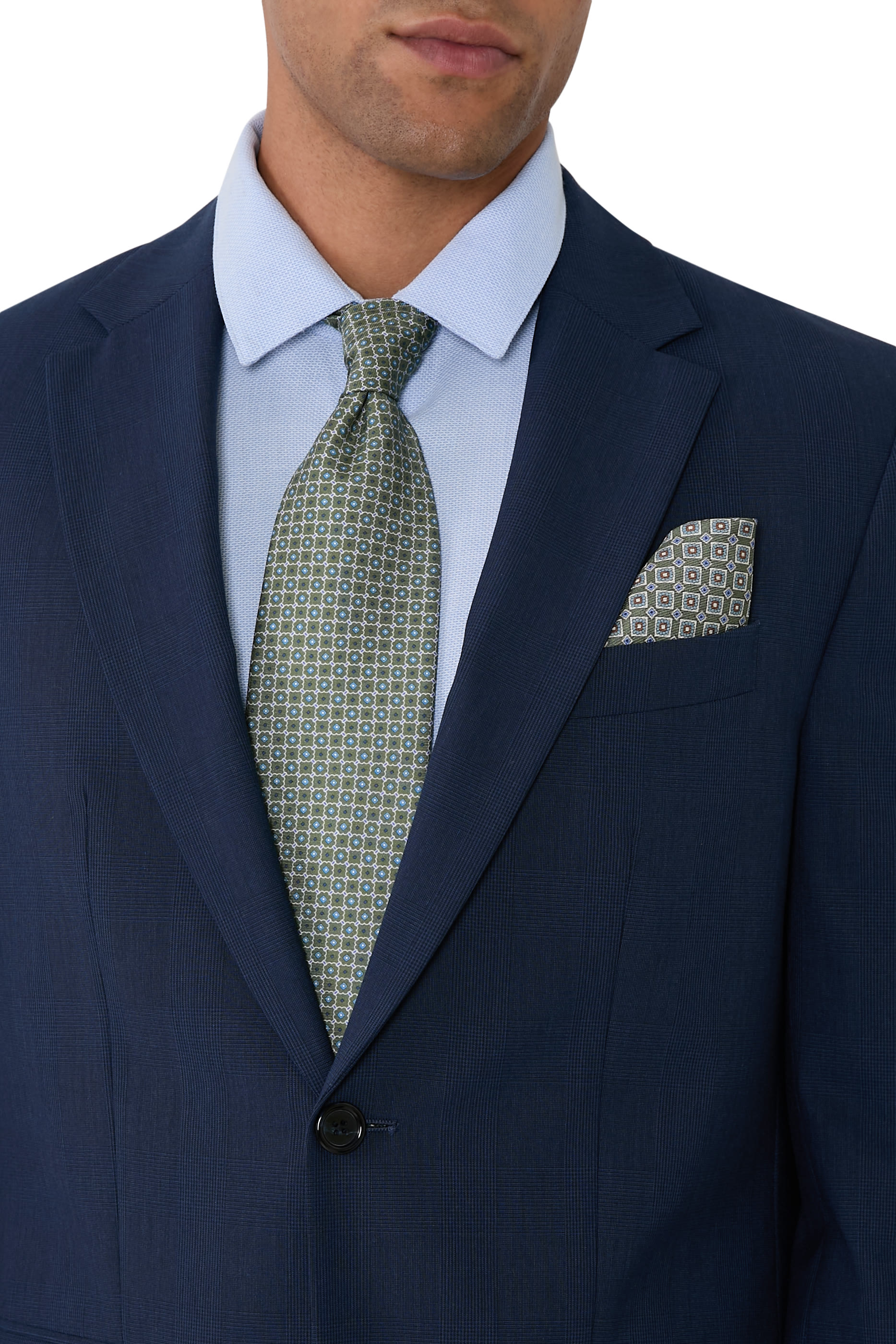  Geometric Print Silk Tie