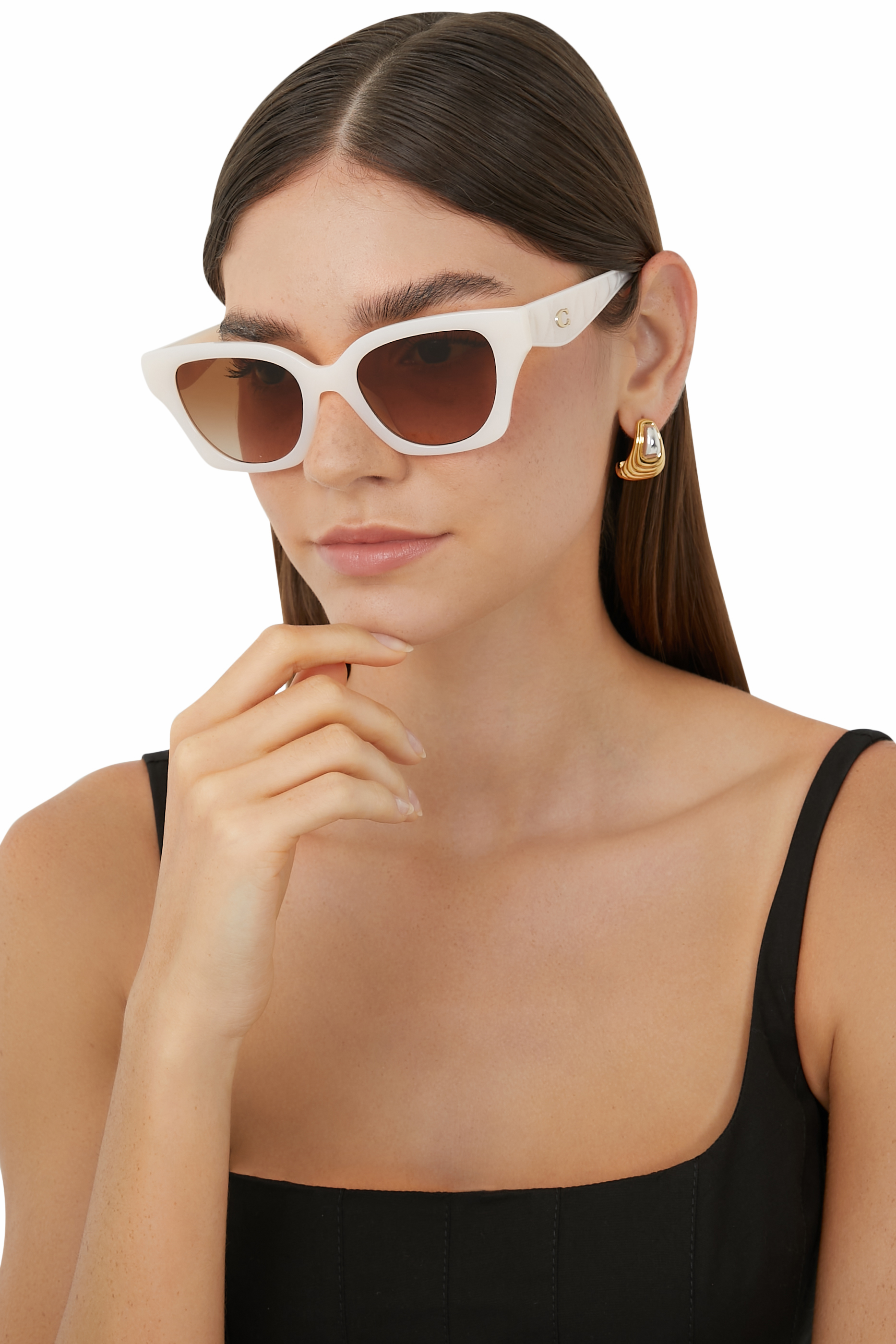 Quilted Tabby D-Frame Sunglasses