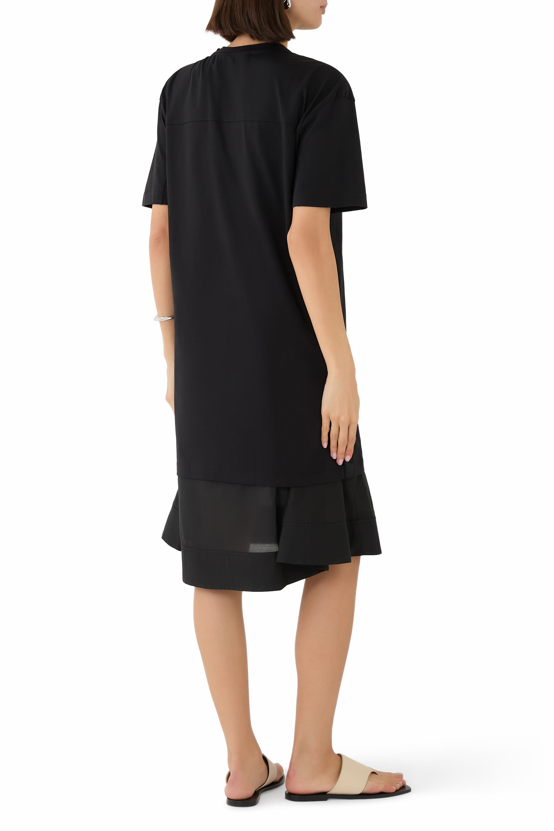 Oversize T-Shirt Combo Dress with Skirt 