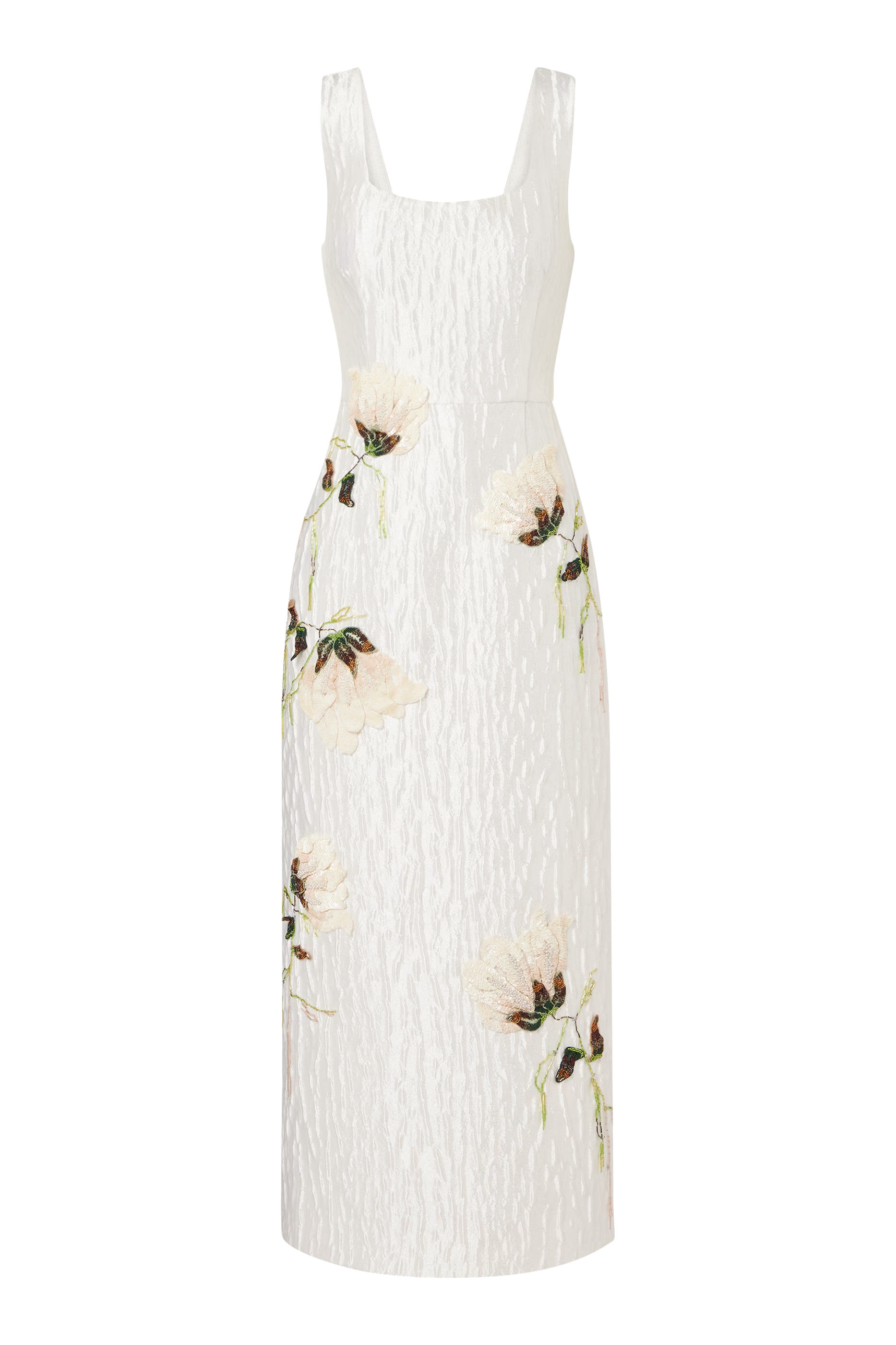 Lilibeth Floral Jacquard Midi Dress