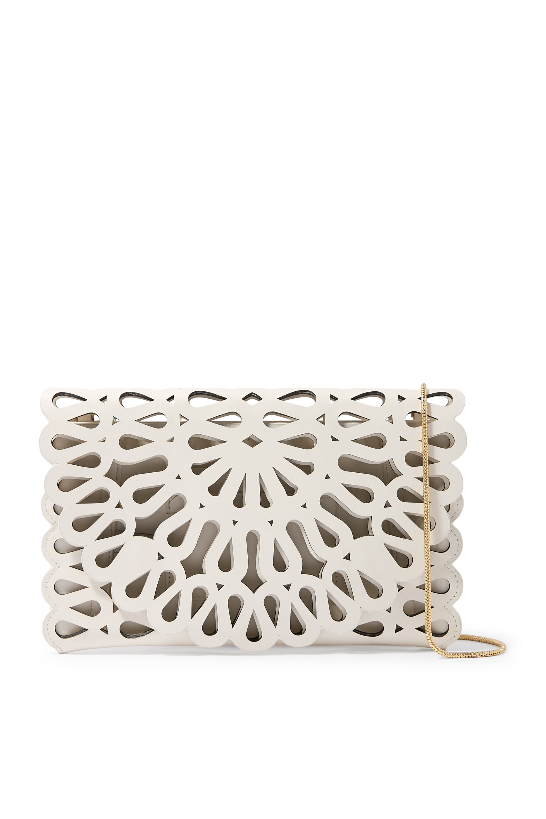  McCall Laser Cut Leather Clutch