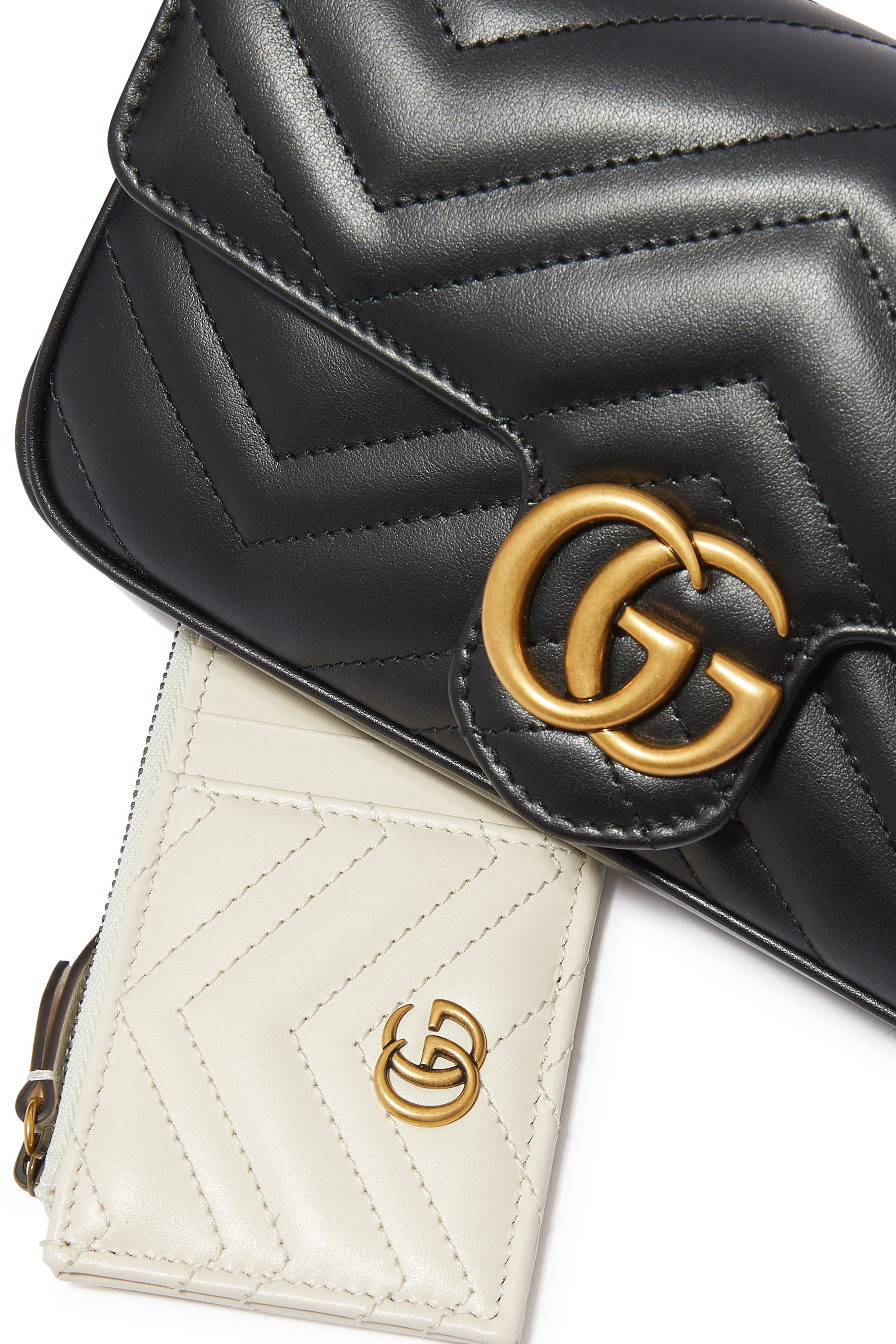 GG Marmont Mini Card Case Chain Wallet