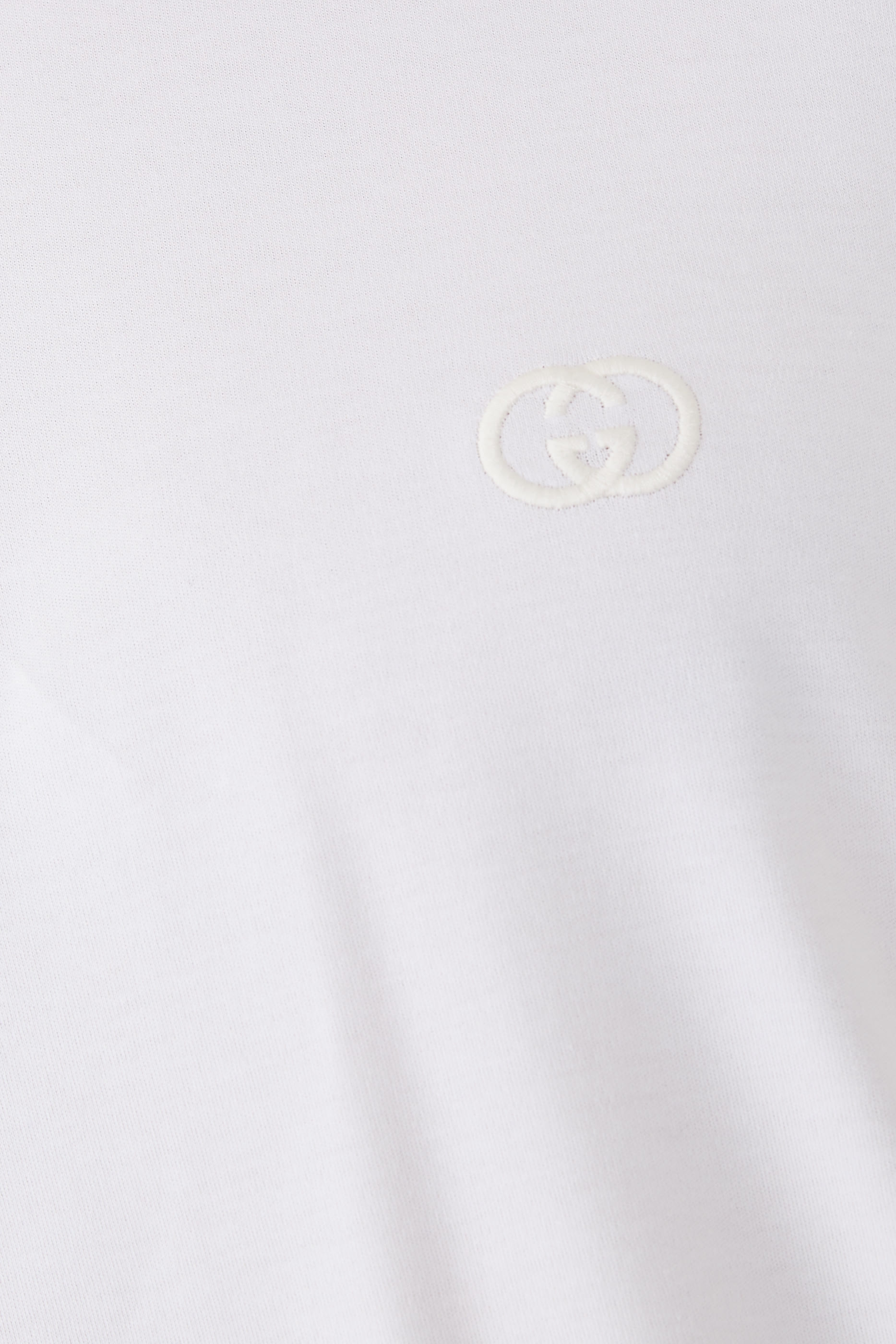 Logo Embroidery Cotton Jersey T-Shirt