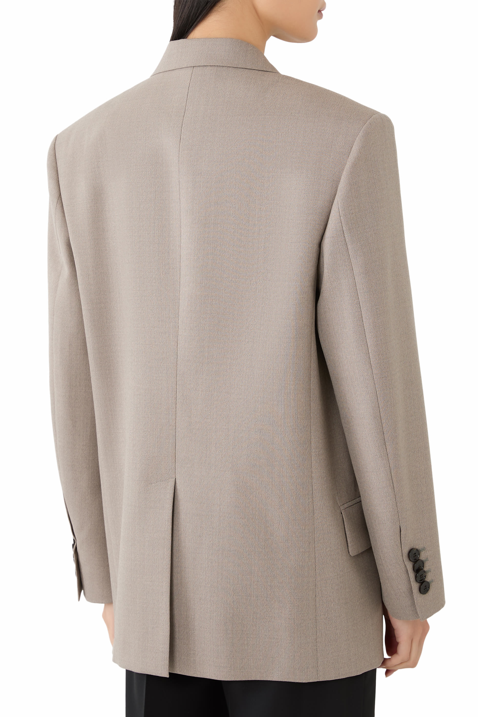  Double-Breasted Wool Moulin&eacute; Jacket 