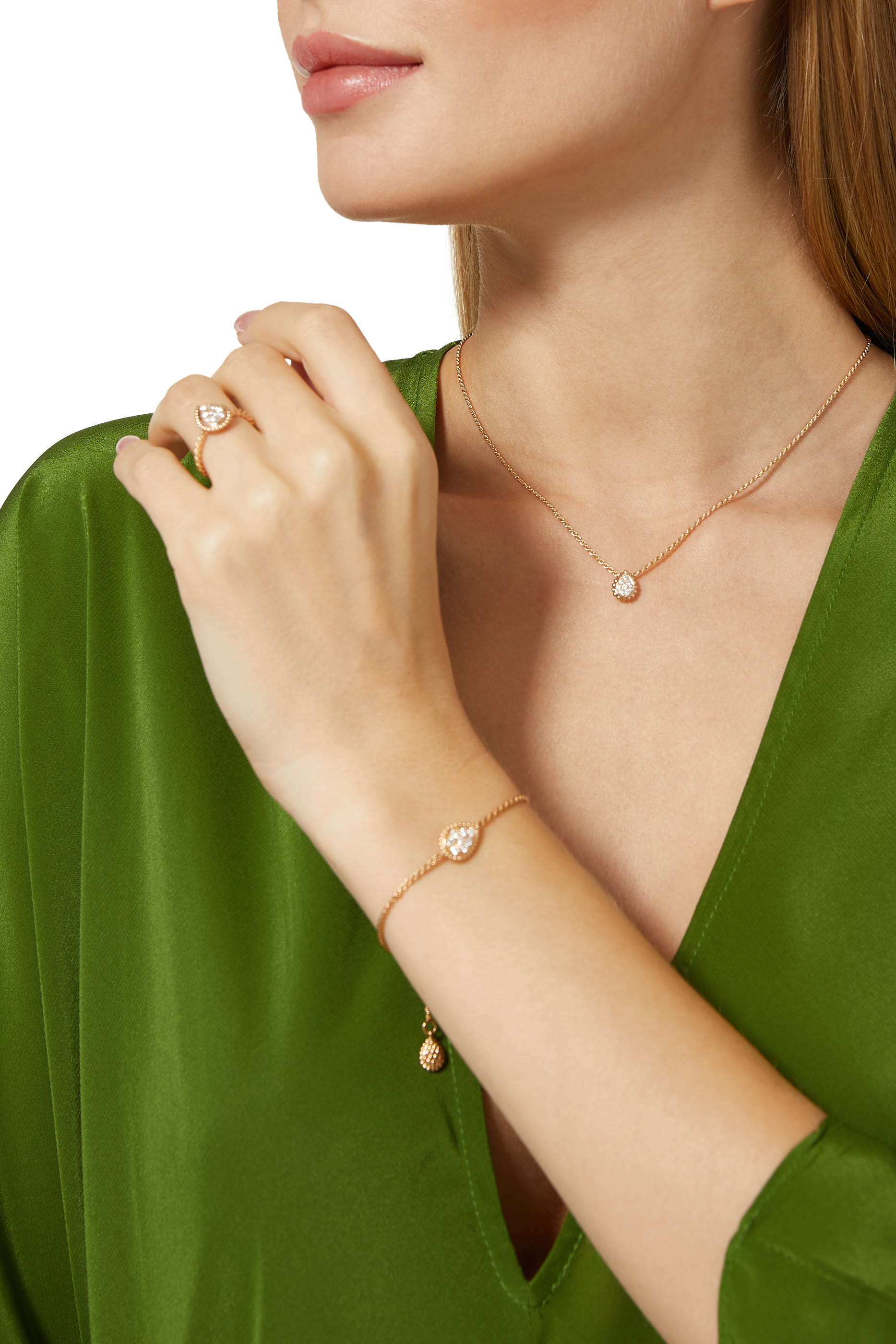 Serpent Boh&egrave;me XS Motif Pendant, 18k Pink Gold & Diamonds