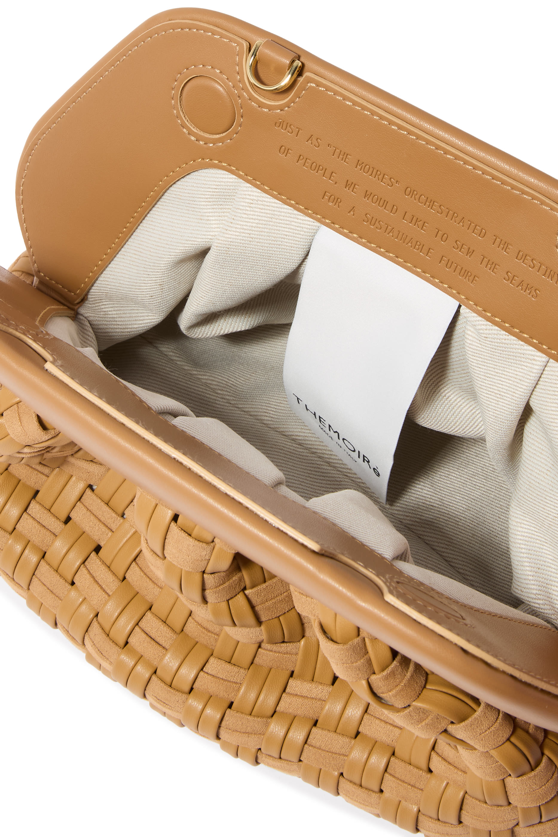 Woven Gathered Clutch Bag