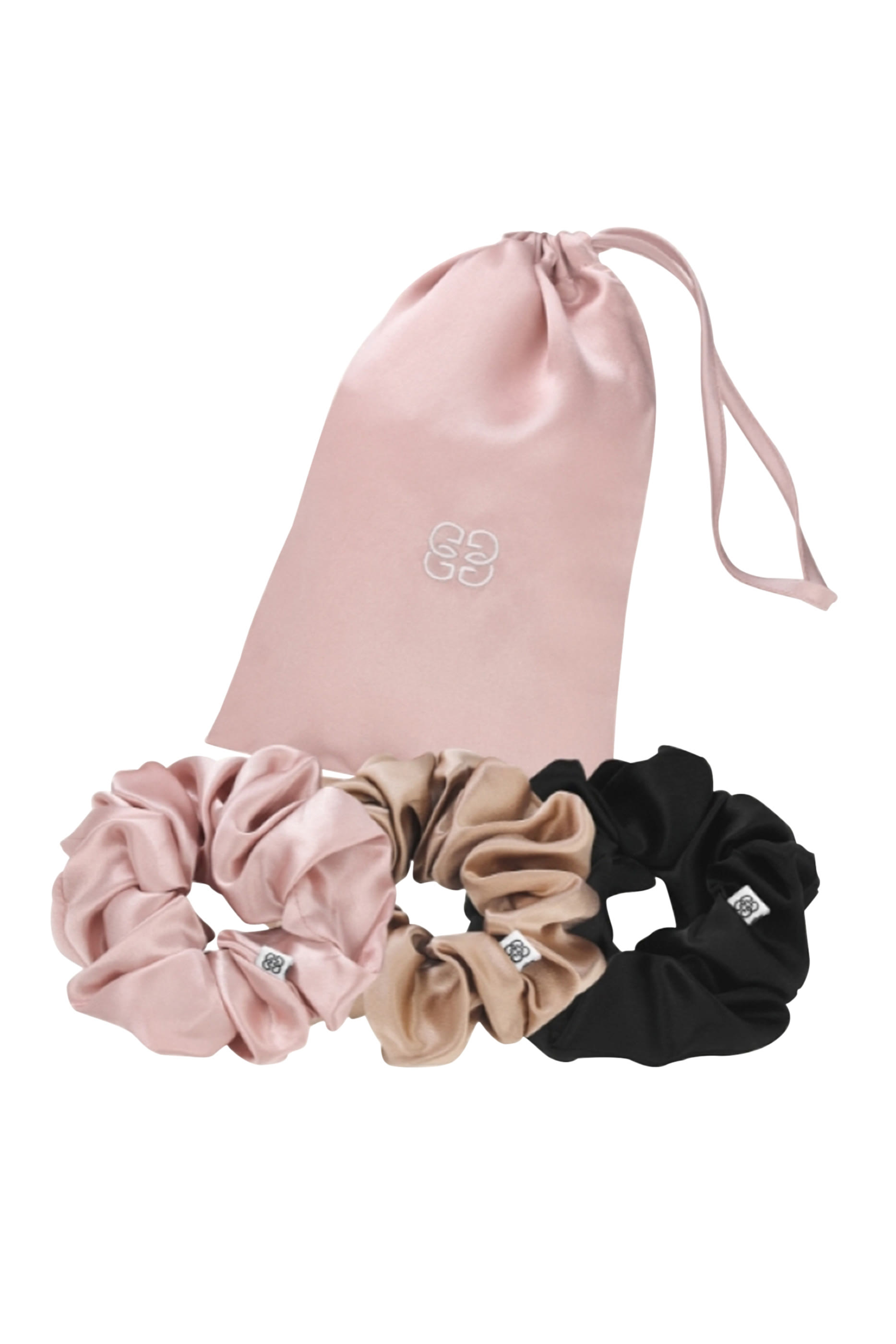 Silk Large Scrunchie, Set of 3