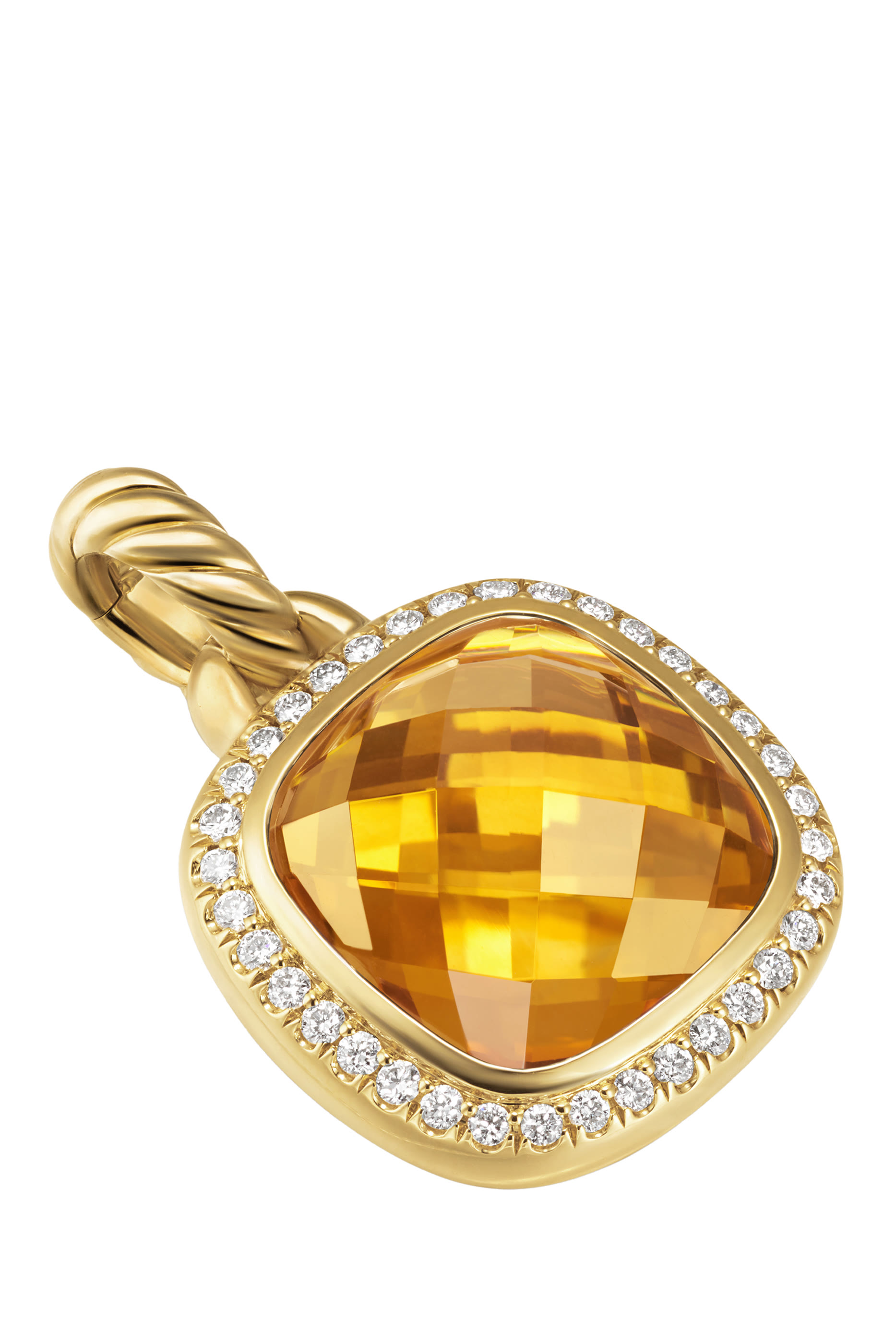 Albion&reg; Pendant, 18K Yellow Gold with Citrine and Diamonds