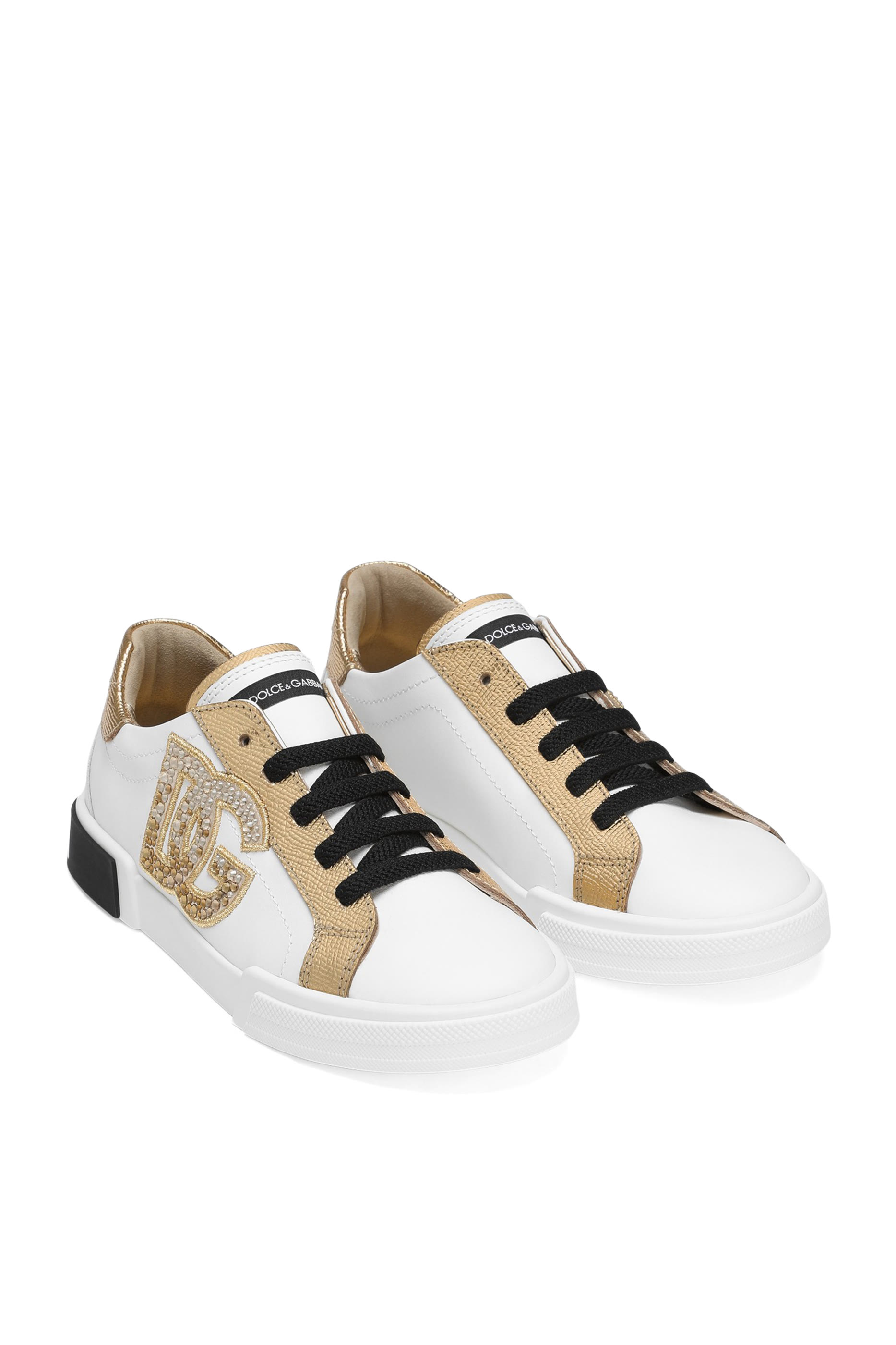 Kids Nappa Calfskin Logo Sneakers