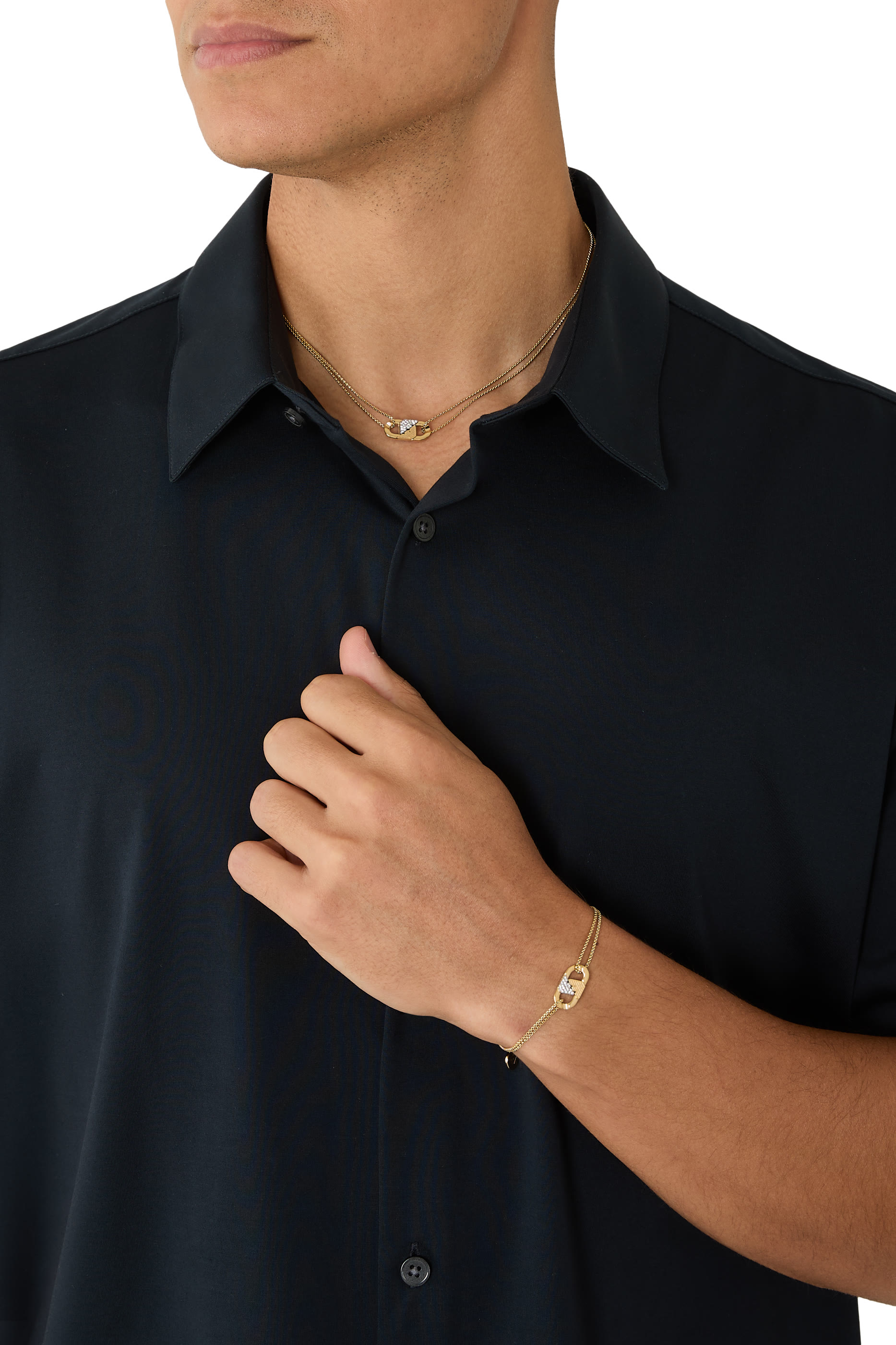 Gold-Tone Stainless Steel ID Bracelet