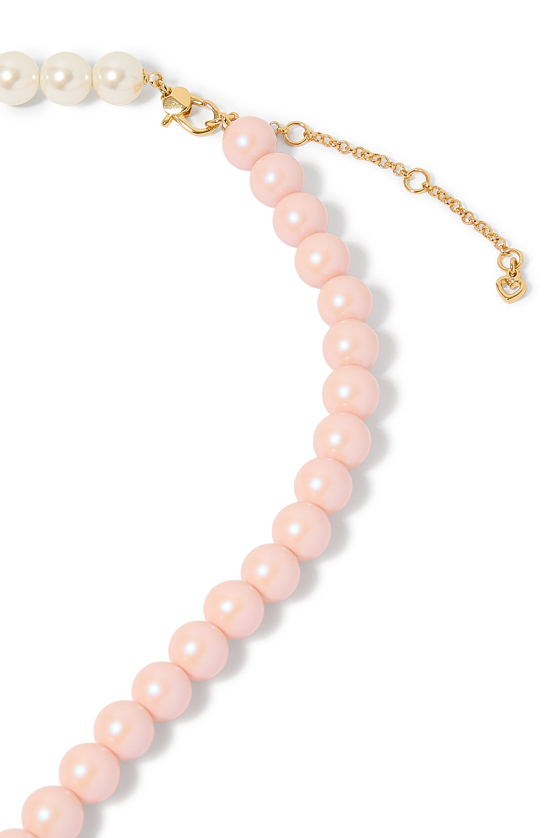 Two-Toned Necklace, Plated Metal & Enamel