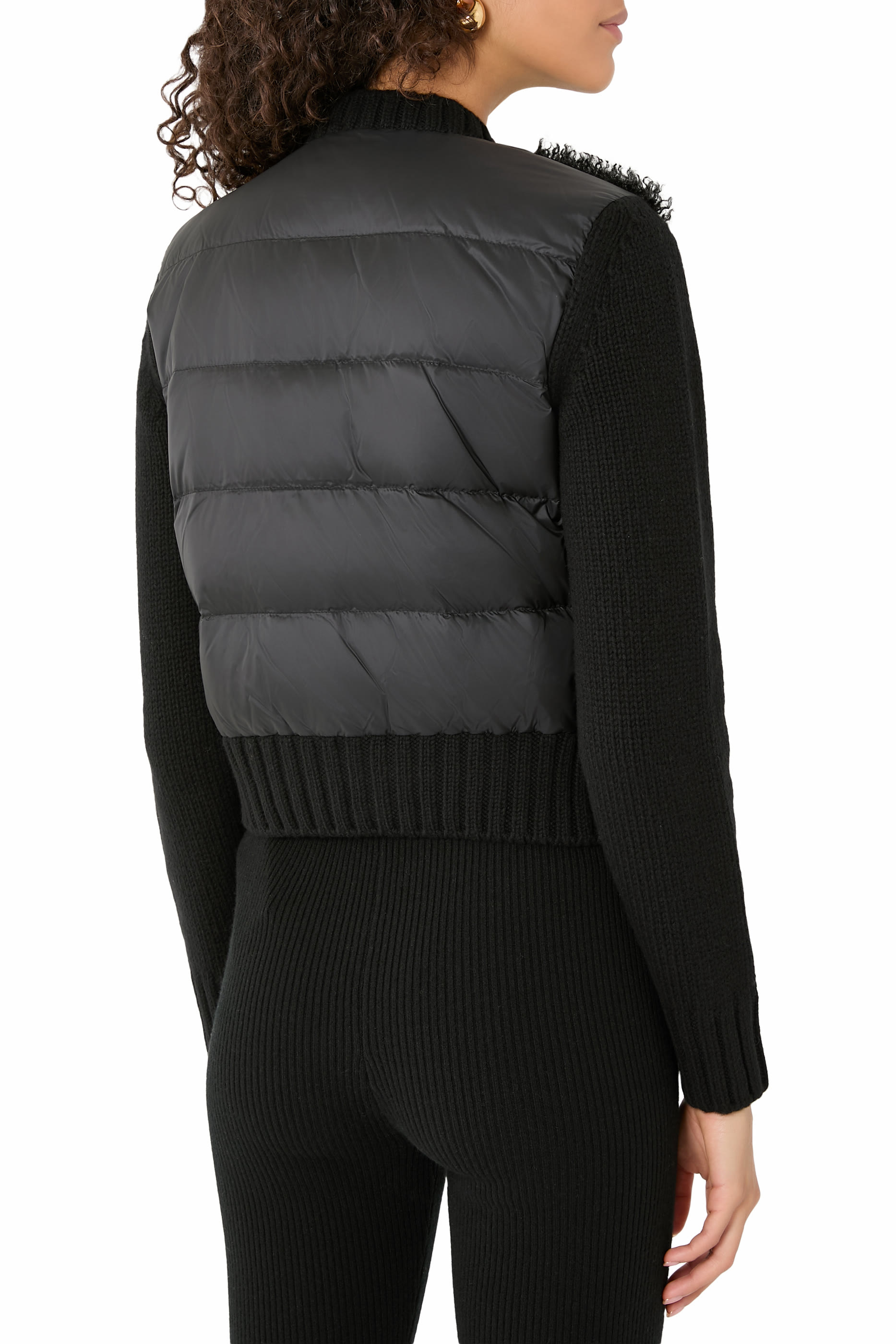 Padded Wool & Teddy Cardigan