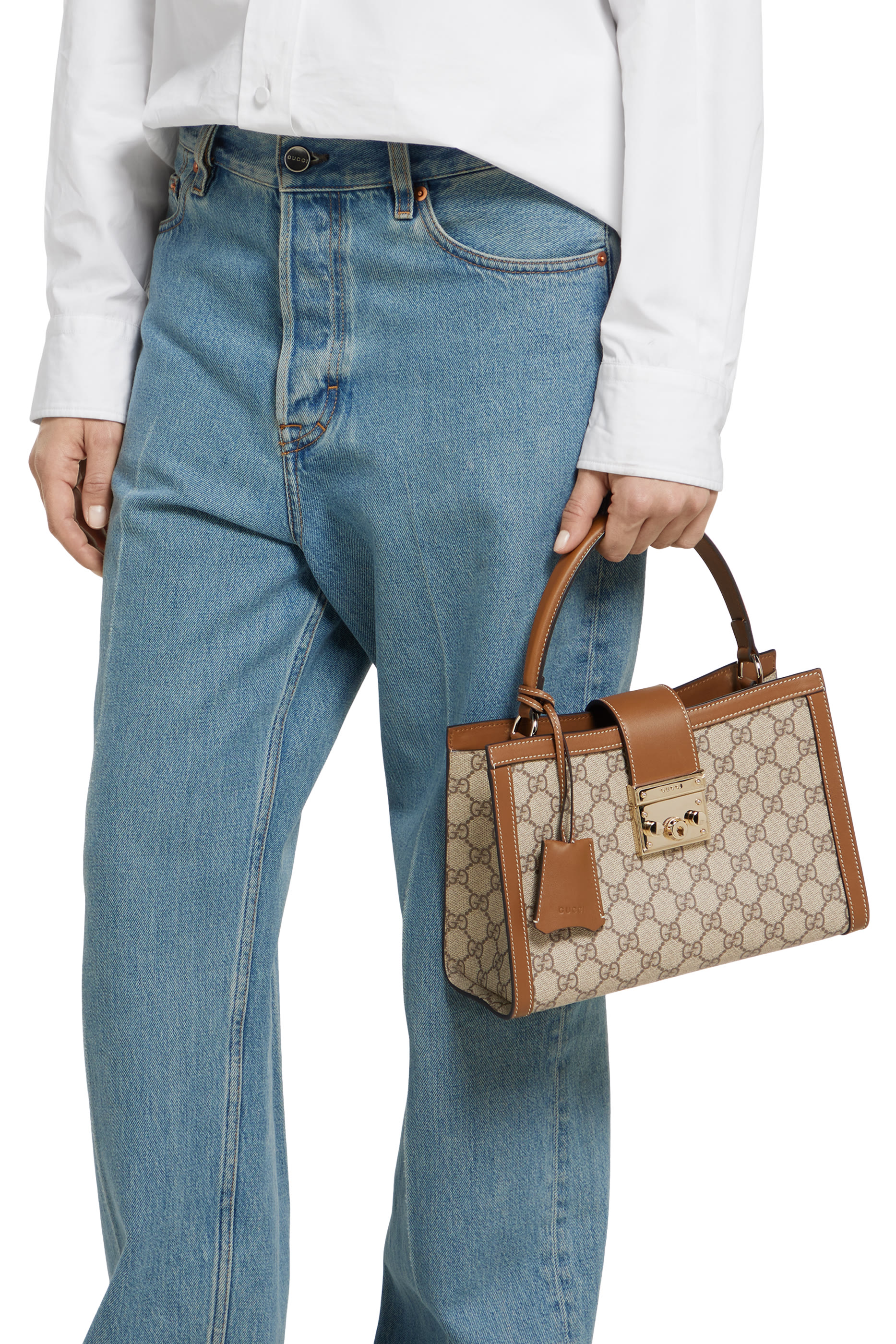  Padlock Medium Top Handle Bag