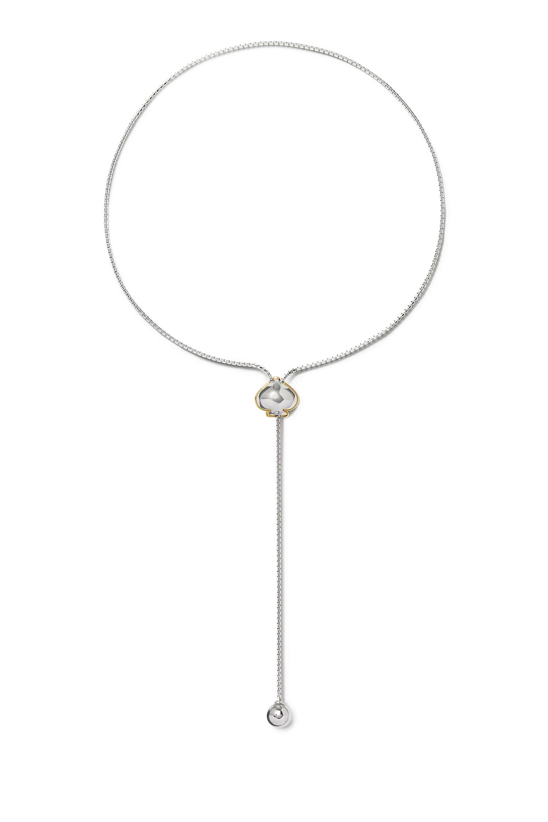 Sculpted Spade Lariat Necklace