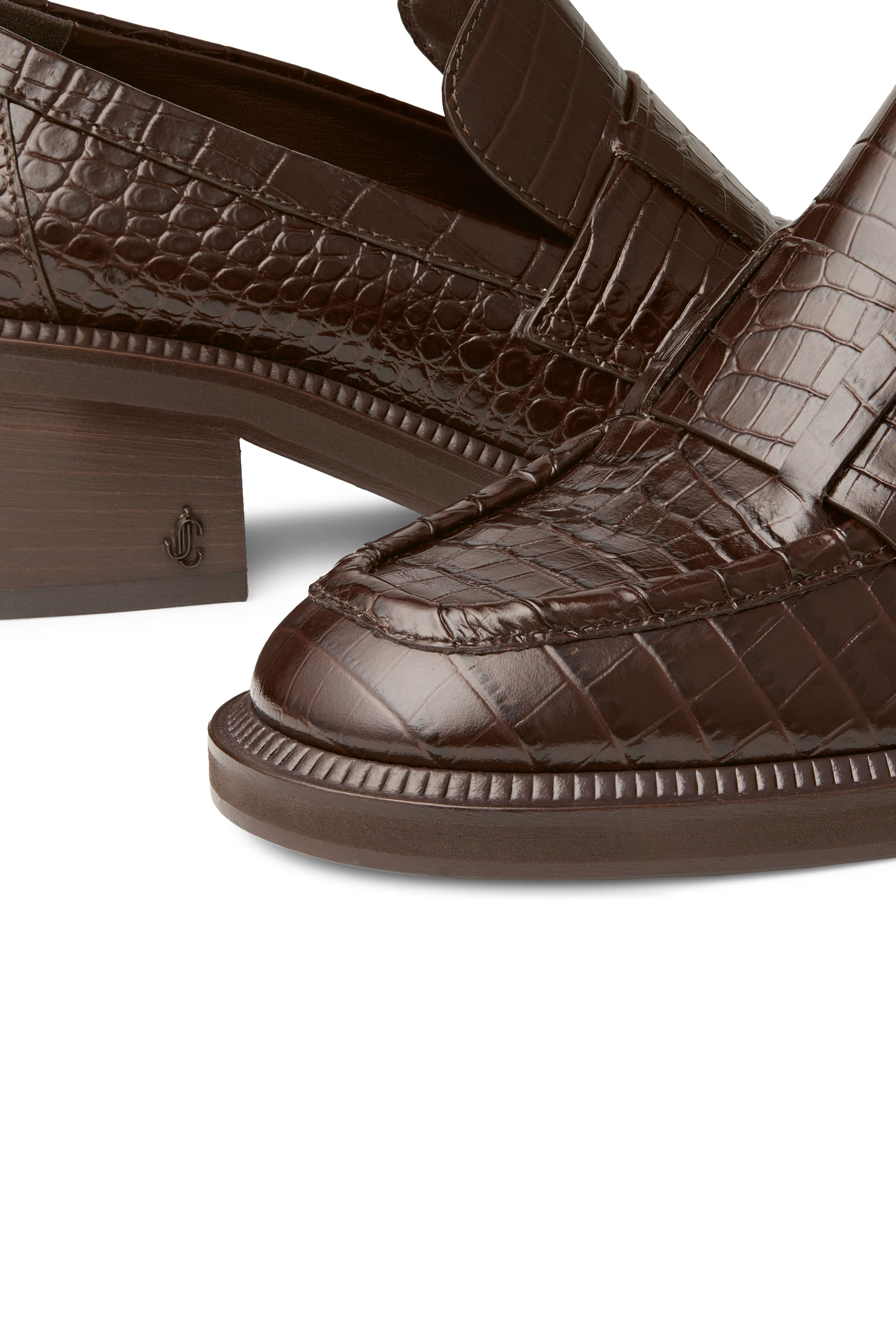  Tylor 60 Croc-Embossed Leather Loafers