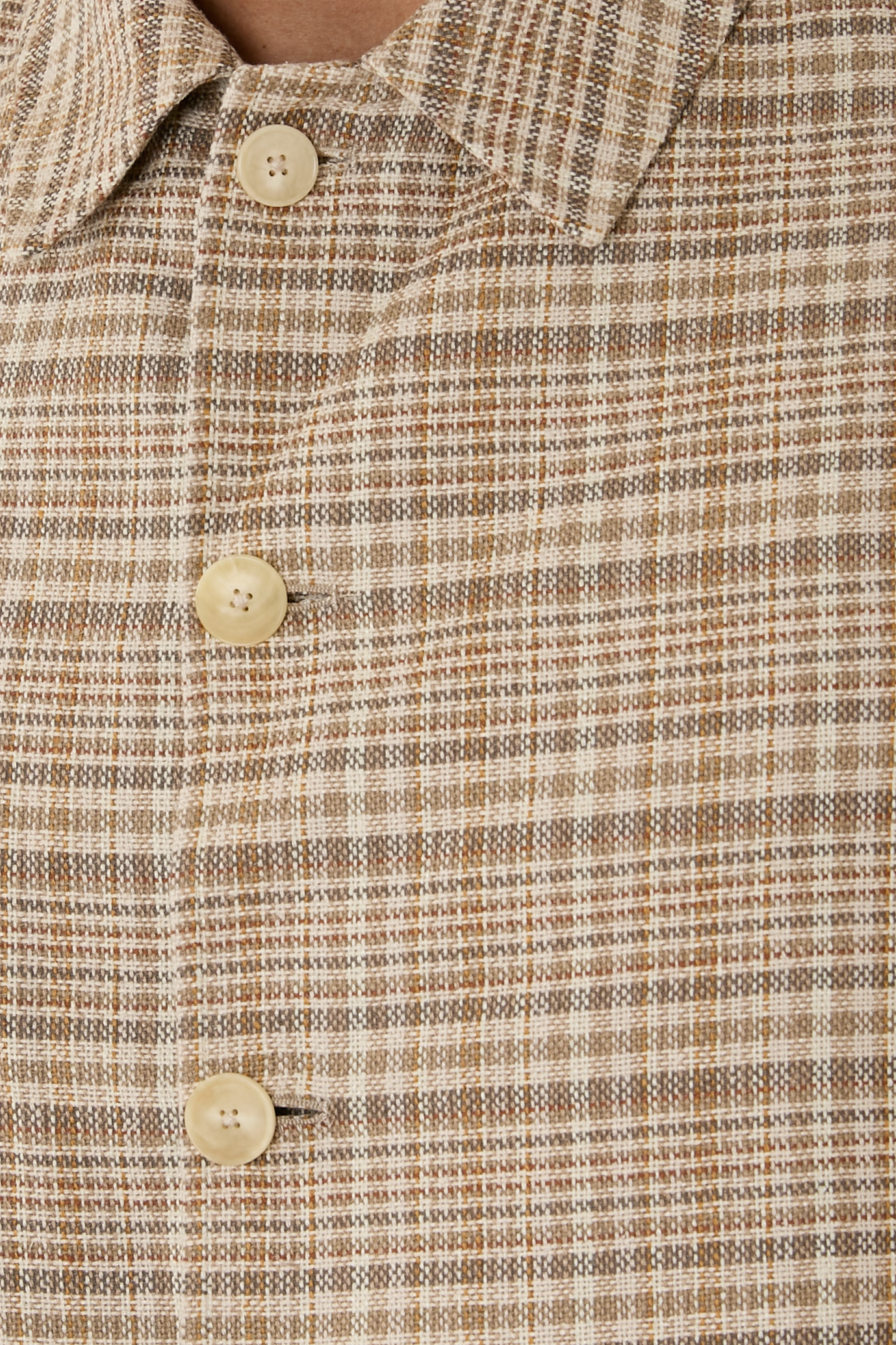 Nep Check Silk Linen Jacket