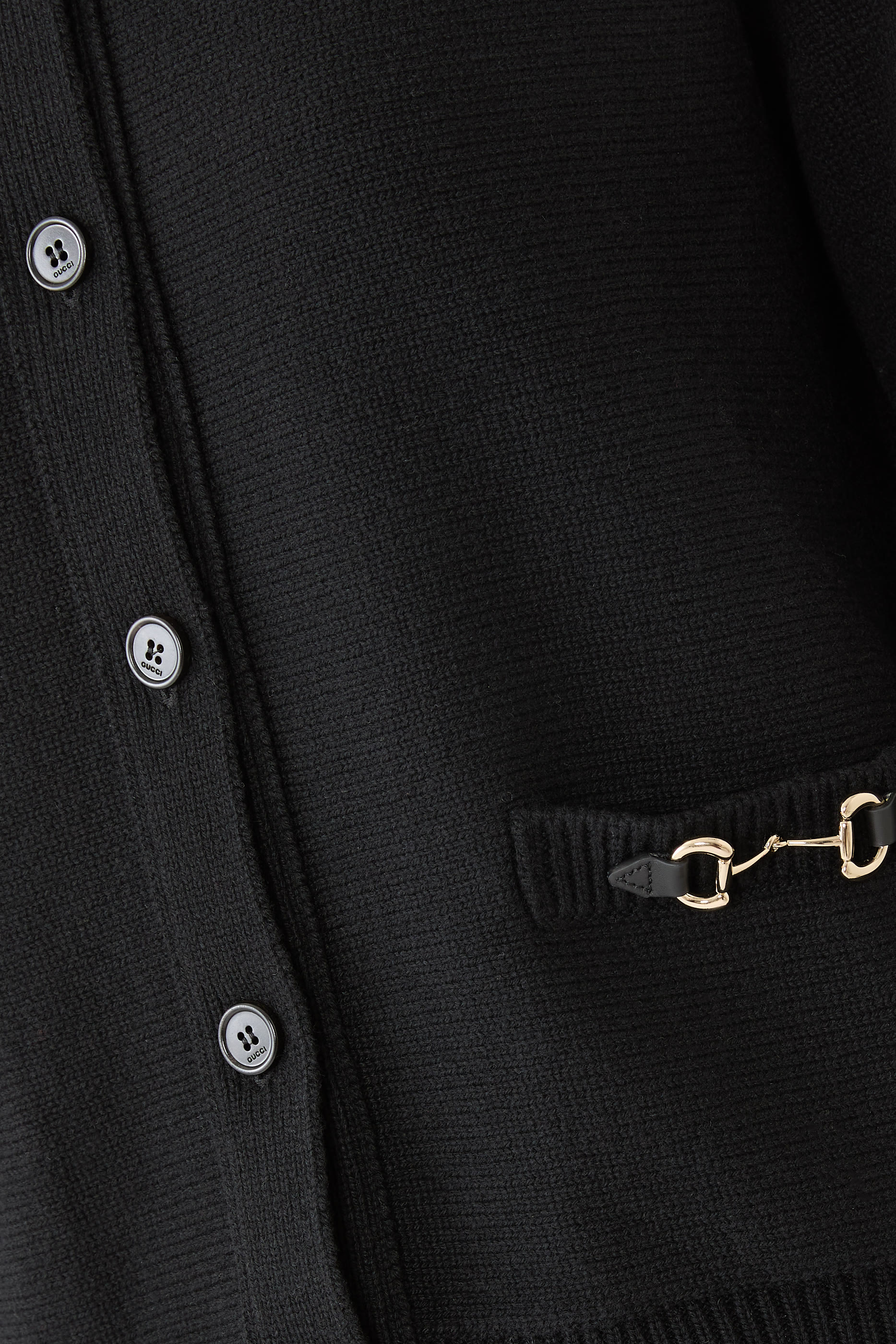  Wool Cashmere Cardigan with Horsebit 