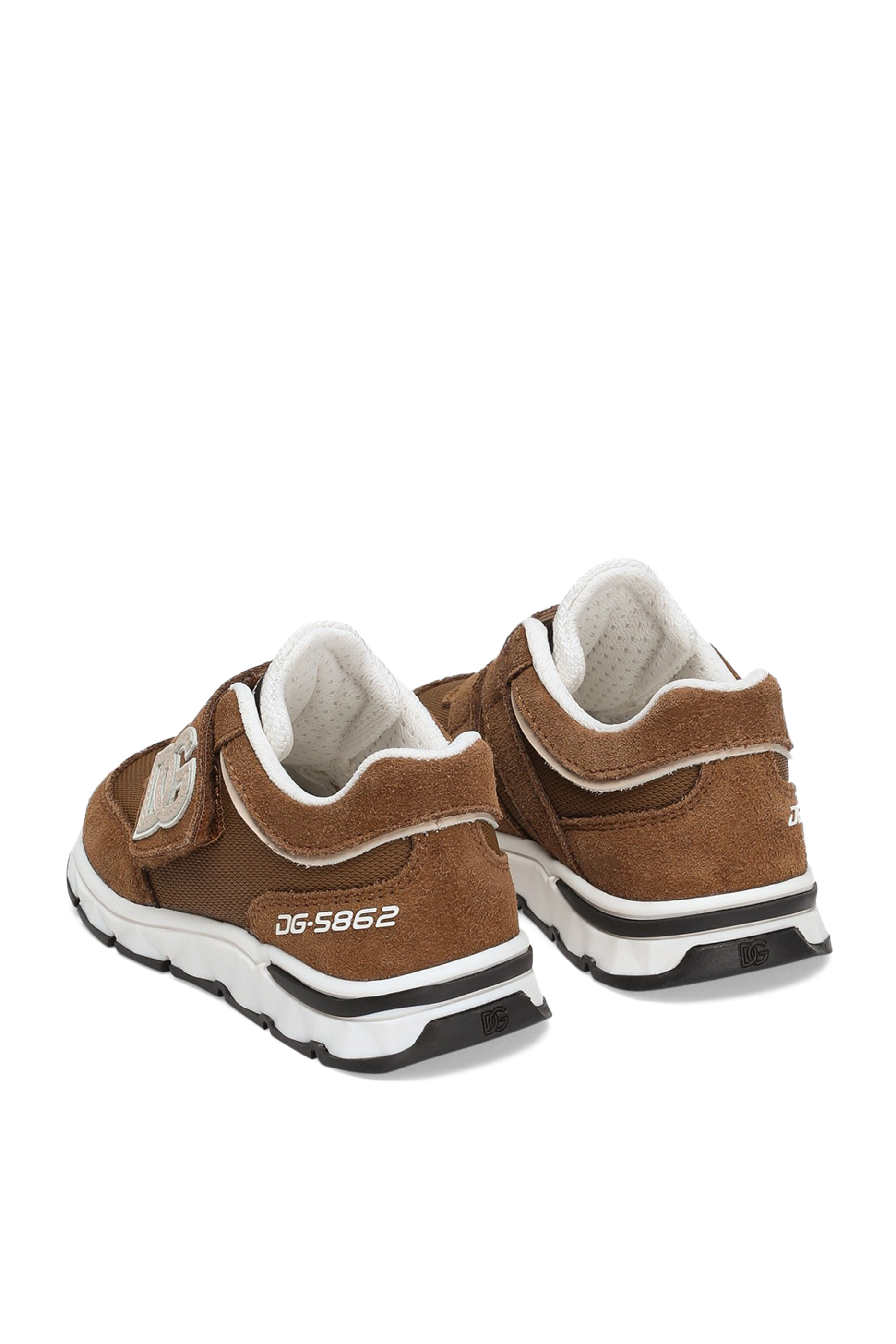Kids Mesh and Split Calfskin Sneakers