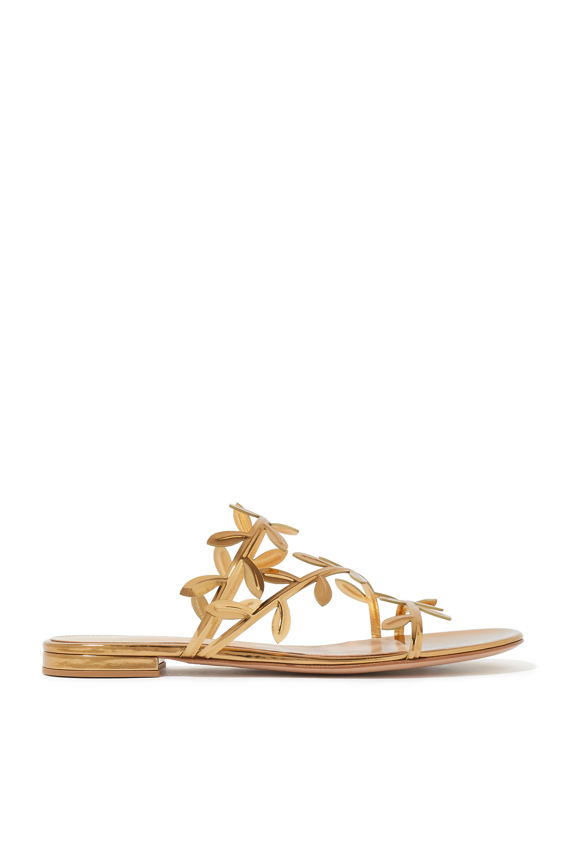 Flavia Metallic Leather Asymmetrical Sandals