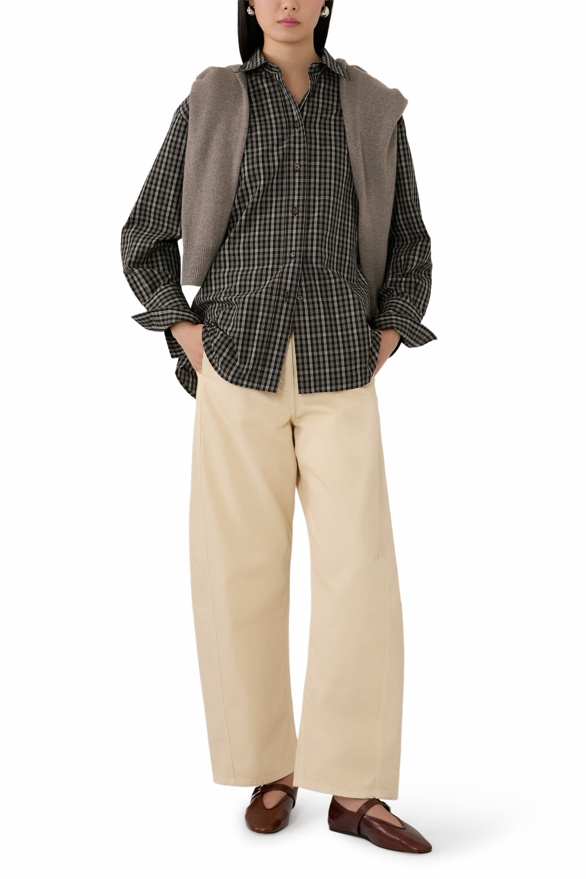  Checked Shaped Shirt