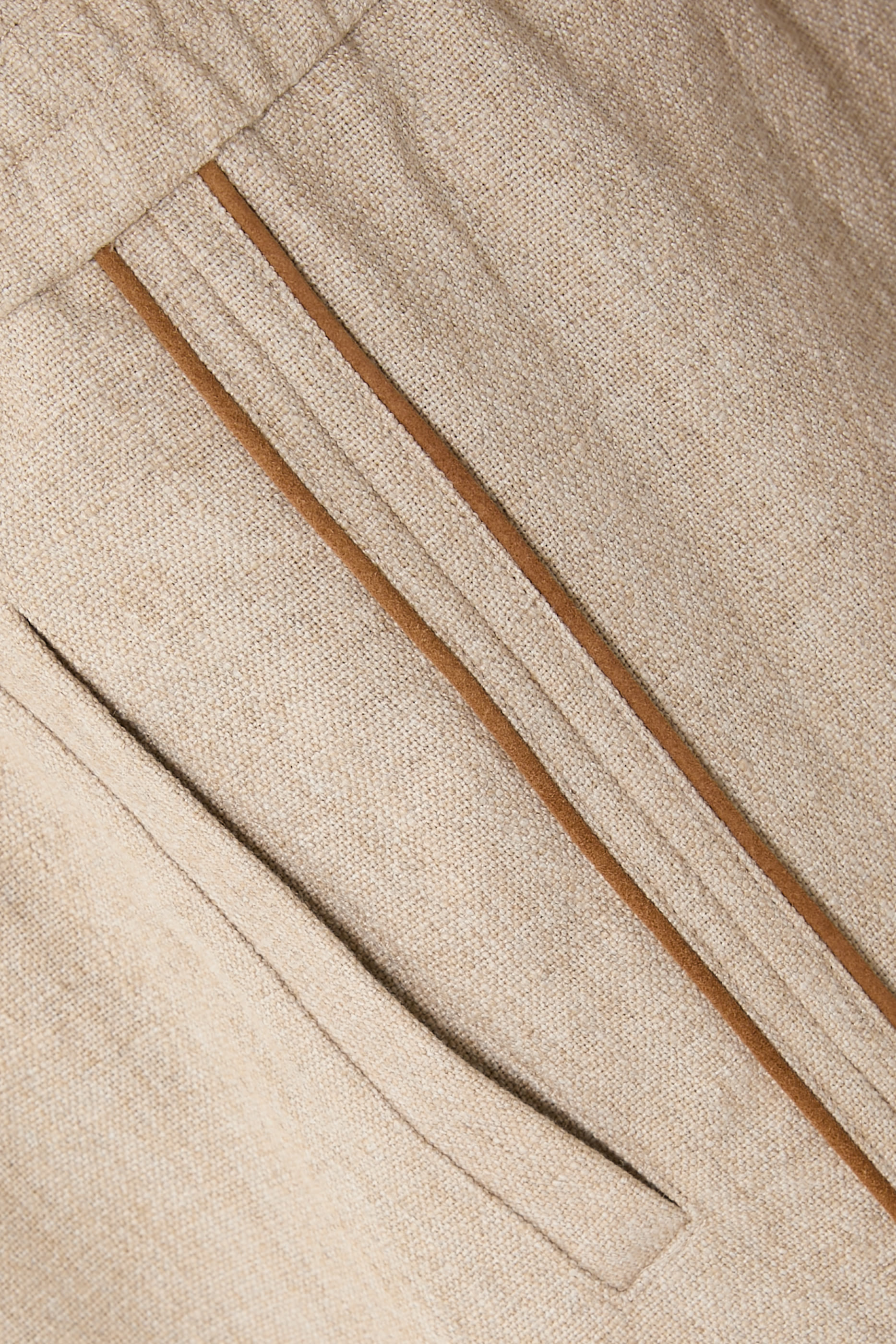  Slub Canvas Straight Pants