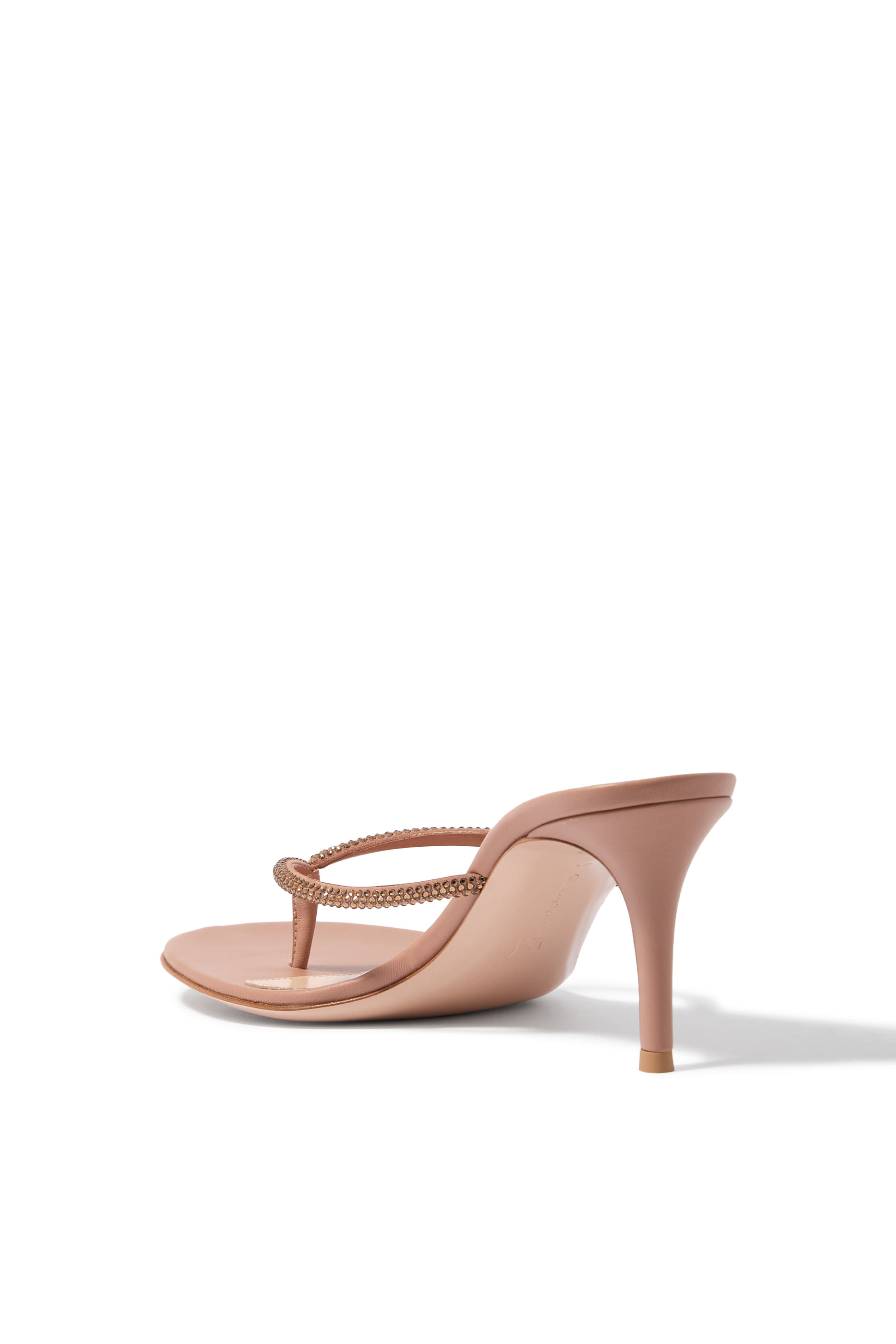 Rhinestone-Embellished Thong Sandals 70