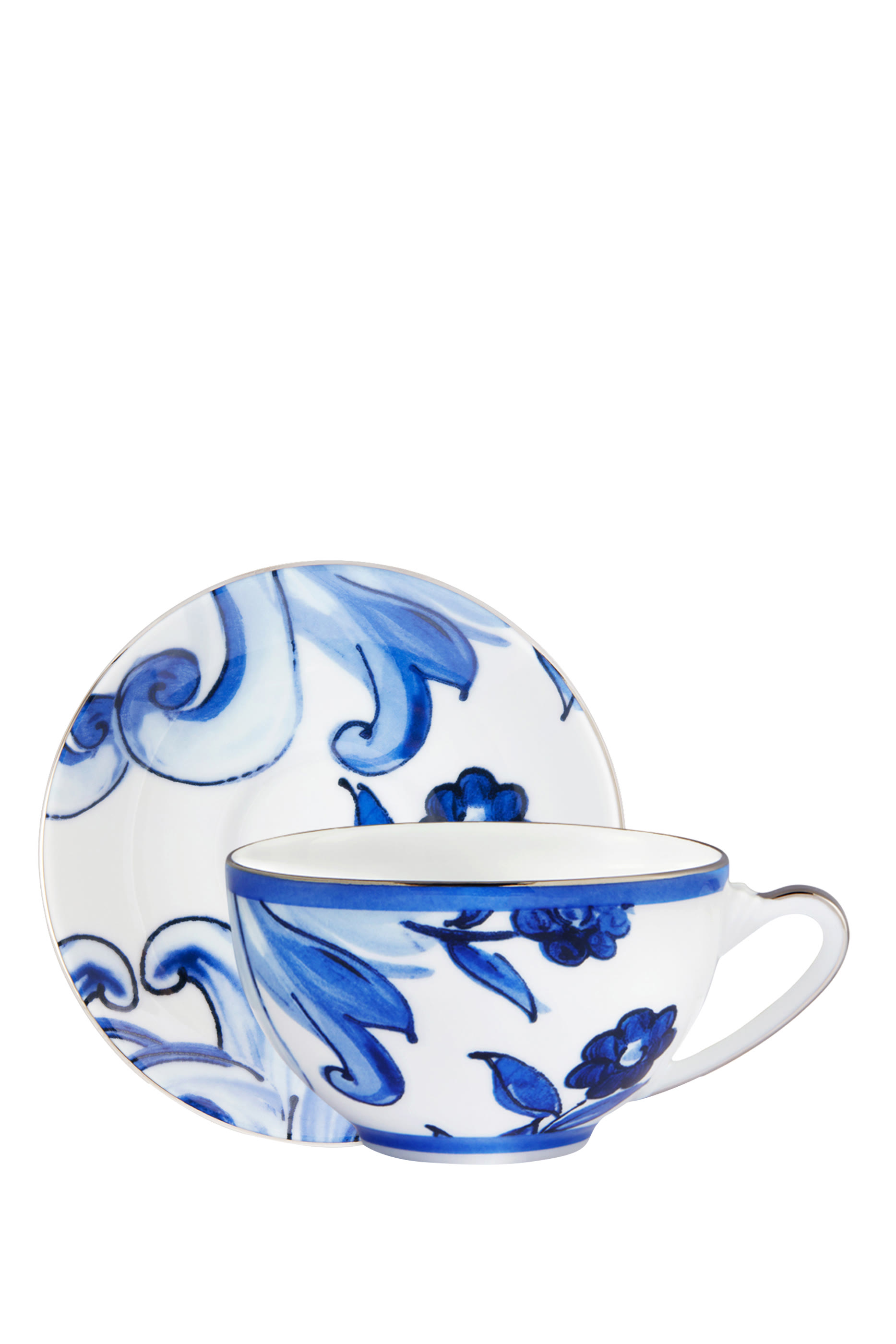 Blu Mediterraneo Fiore Piccolo Tea Cup & Saucer Set