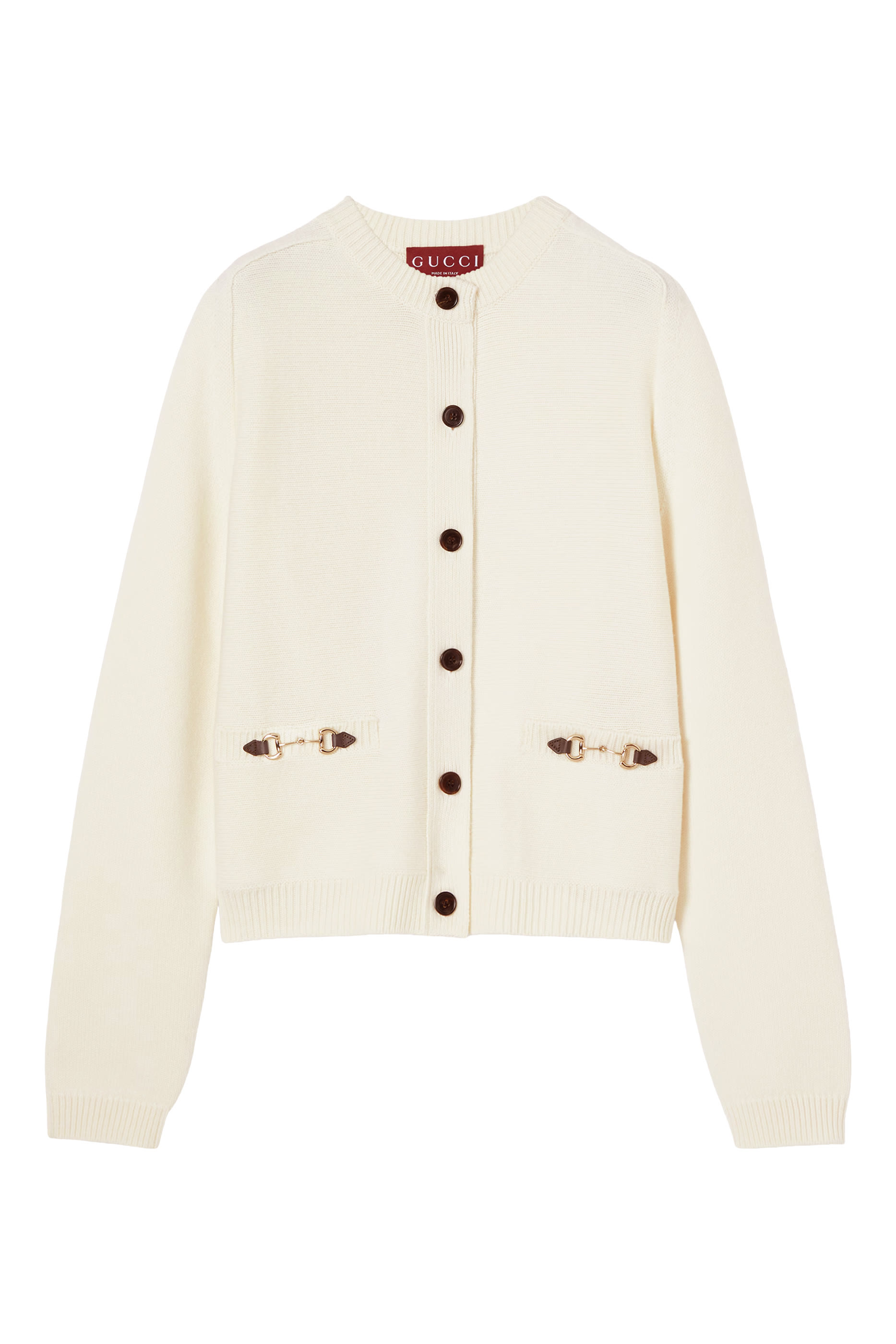 Wool Cashmere Cardigan with Horsebit 