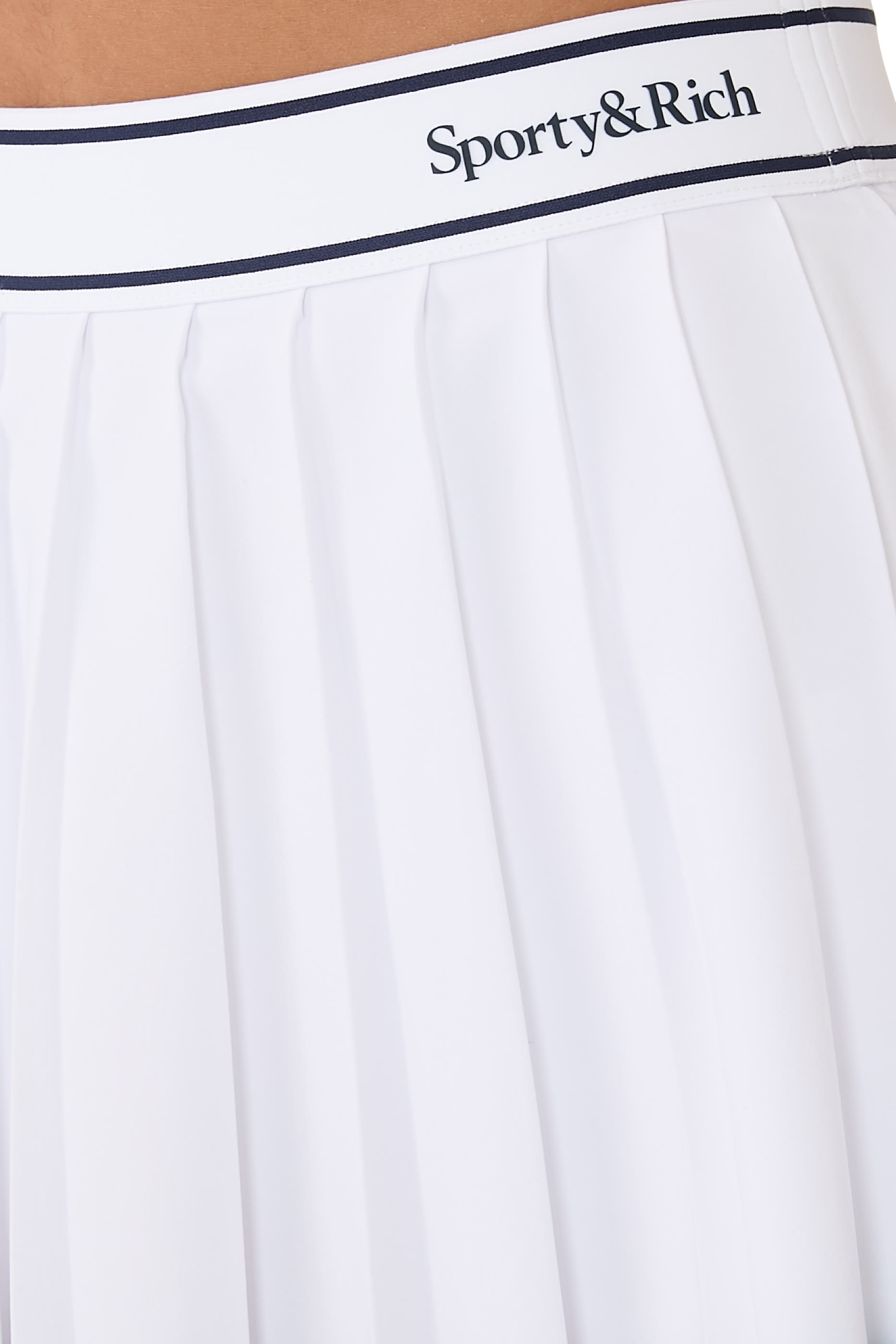 Serif Logo Pleated Skirt