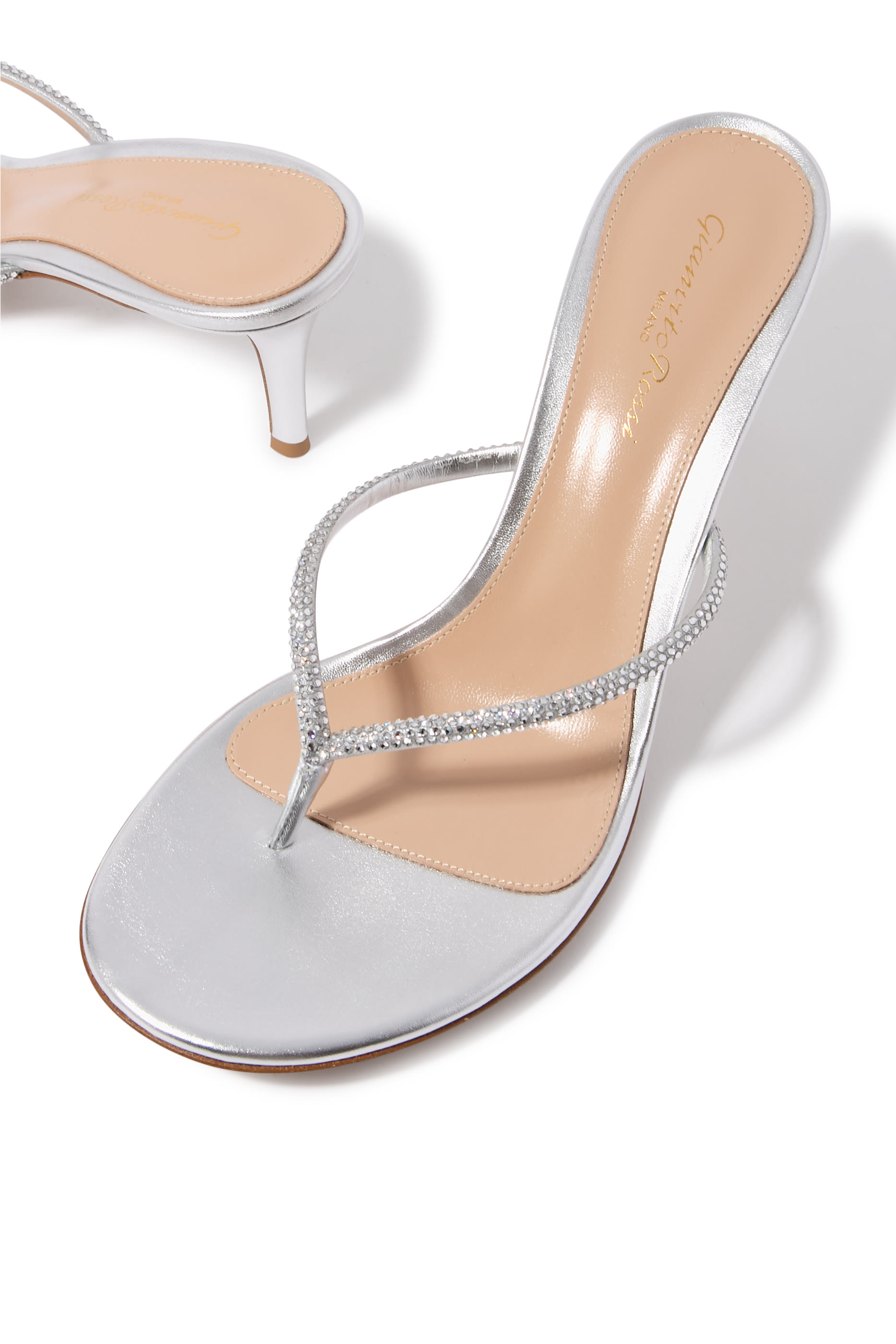 India 70 Rhinestone Embellished Sandals