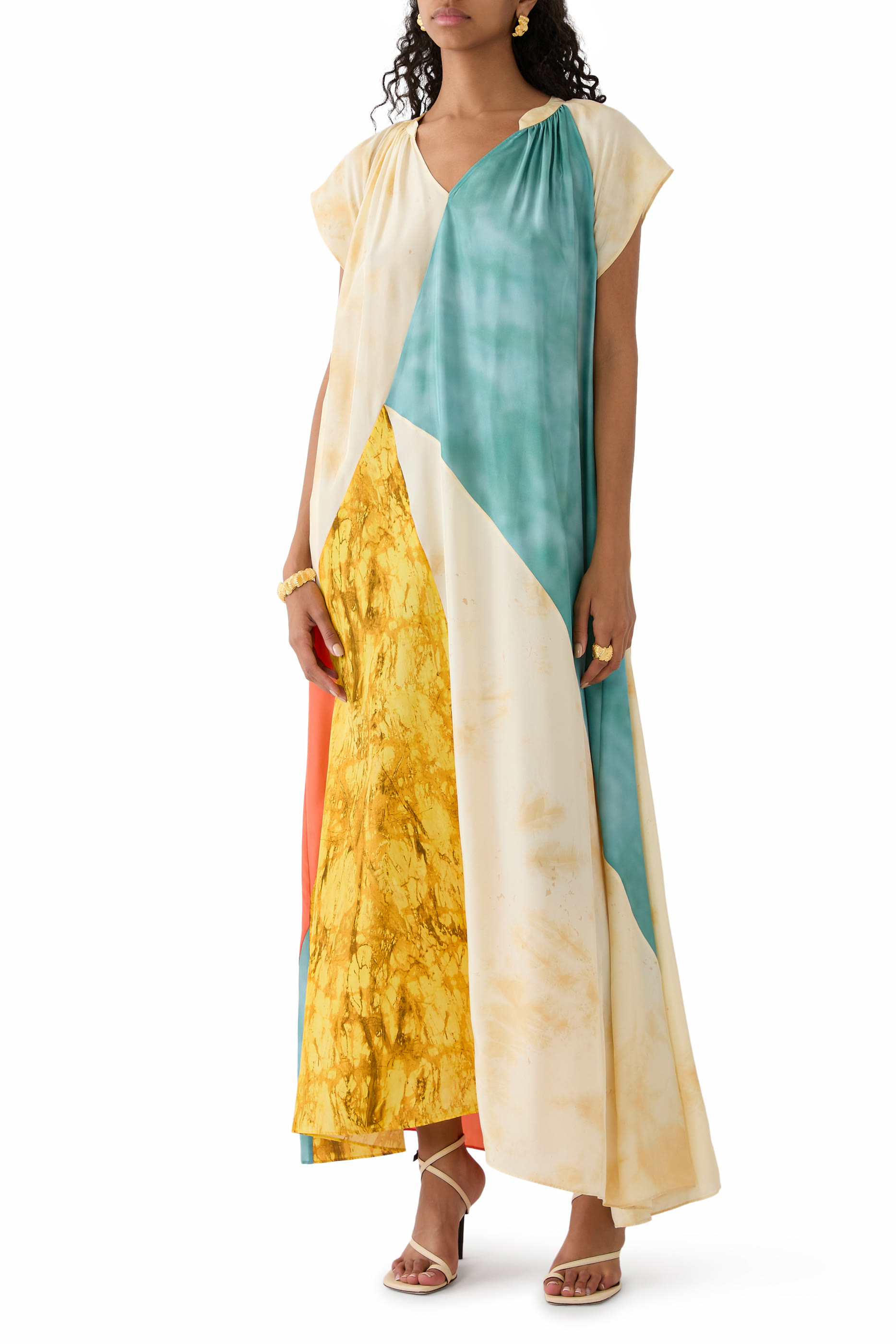 Tulipa Planchart Print Silk Dress