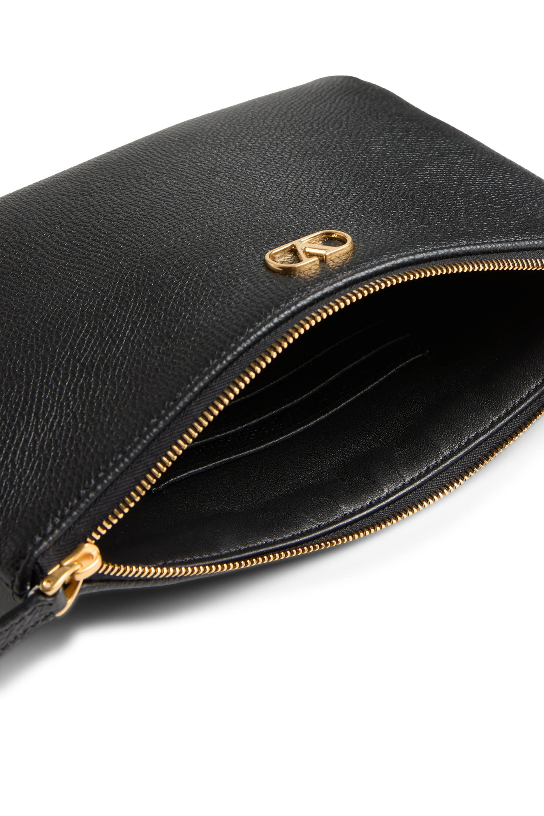 VLogo Signature Grainy Calfskin Clutch Bag