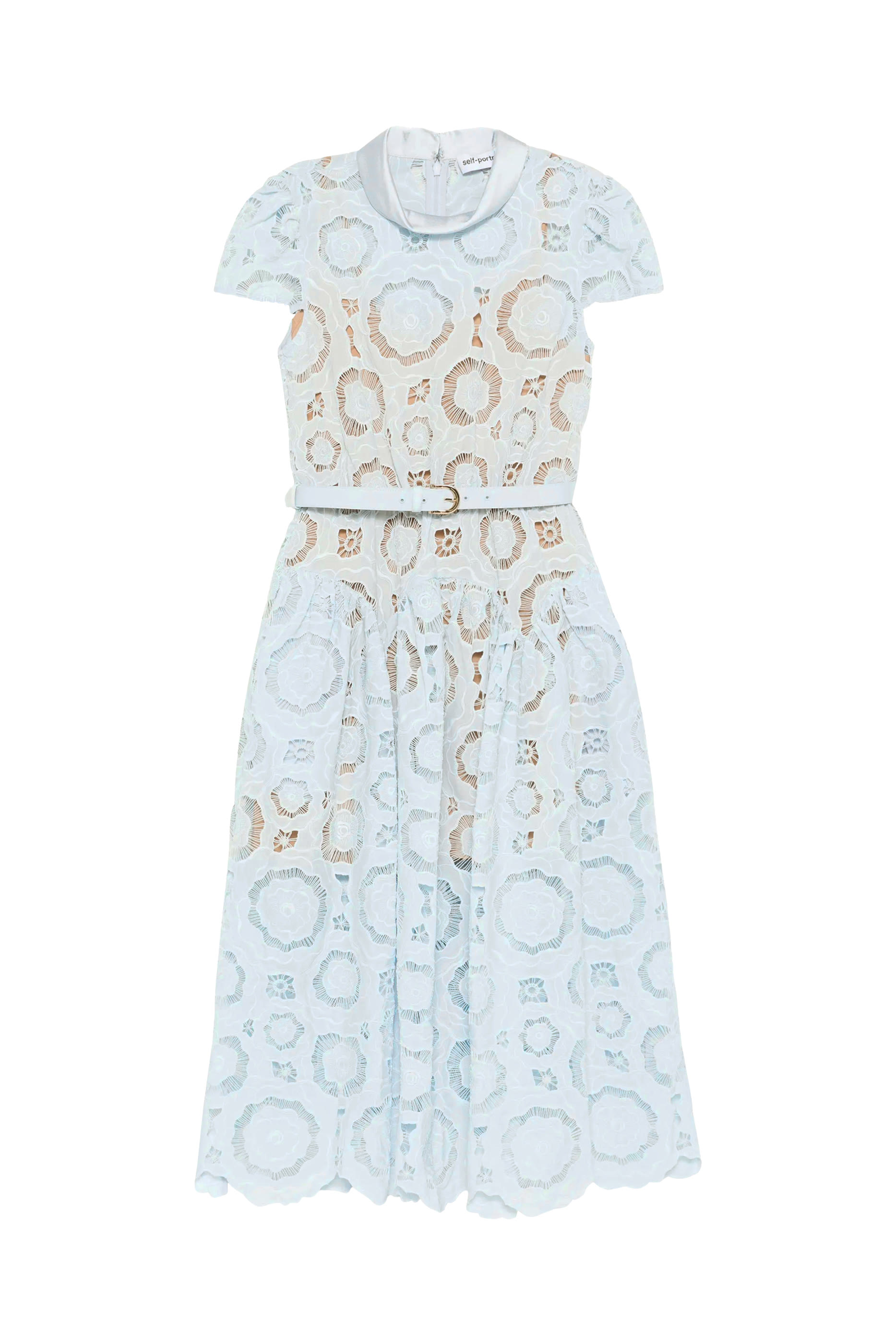  Floral Lace Midi Dress 