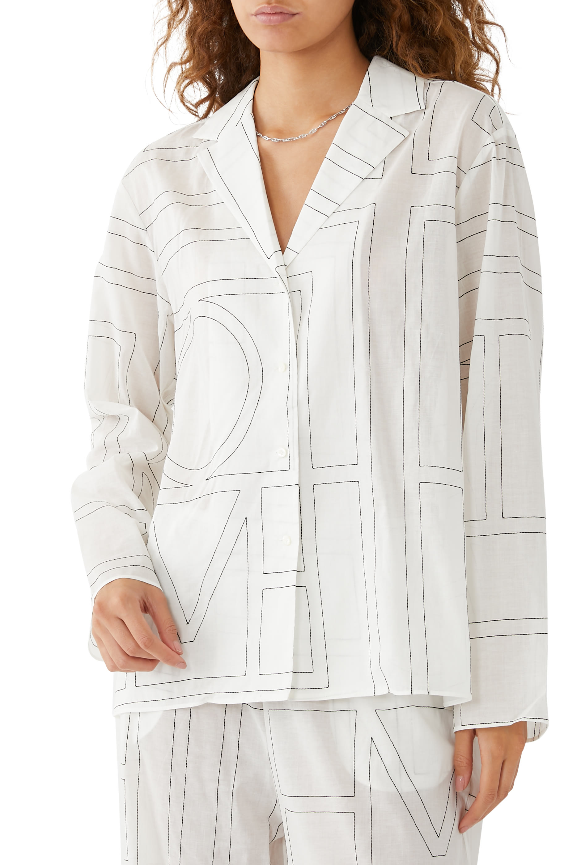 Monogram Cotton PJ Top