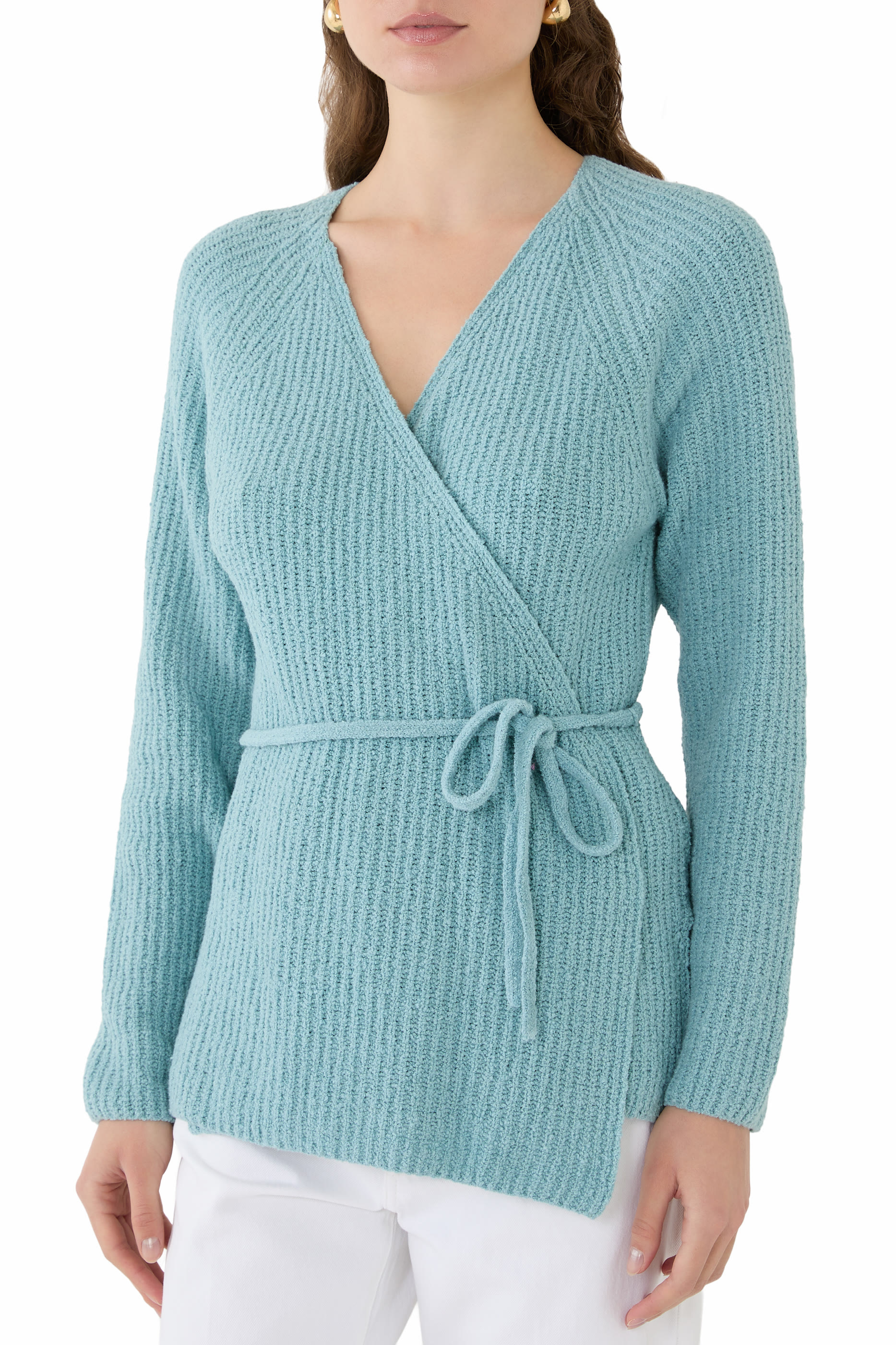 Peruvian Cotton Cloud V-Neck Cardigan