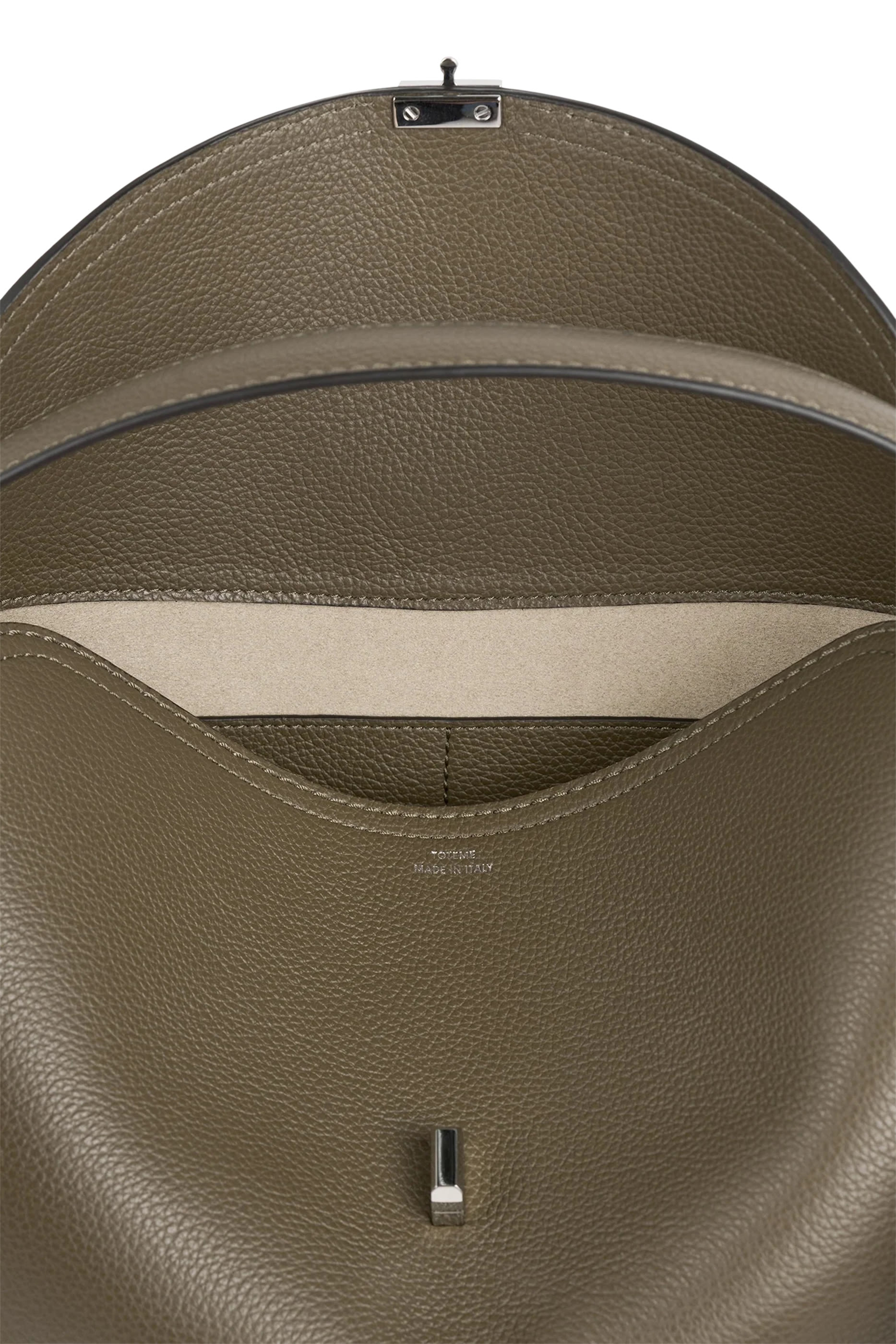 T-Lock Grained Leather Top-Handle Bag