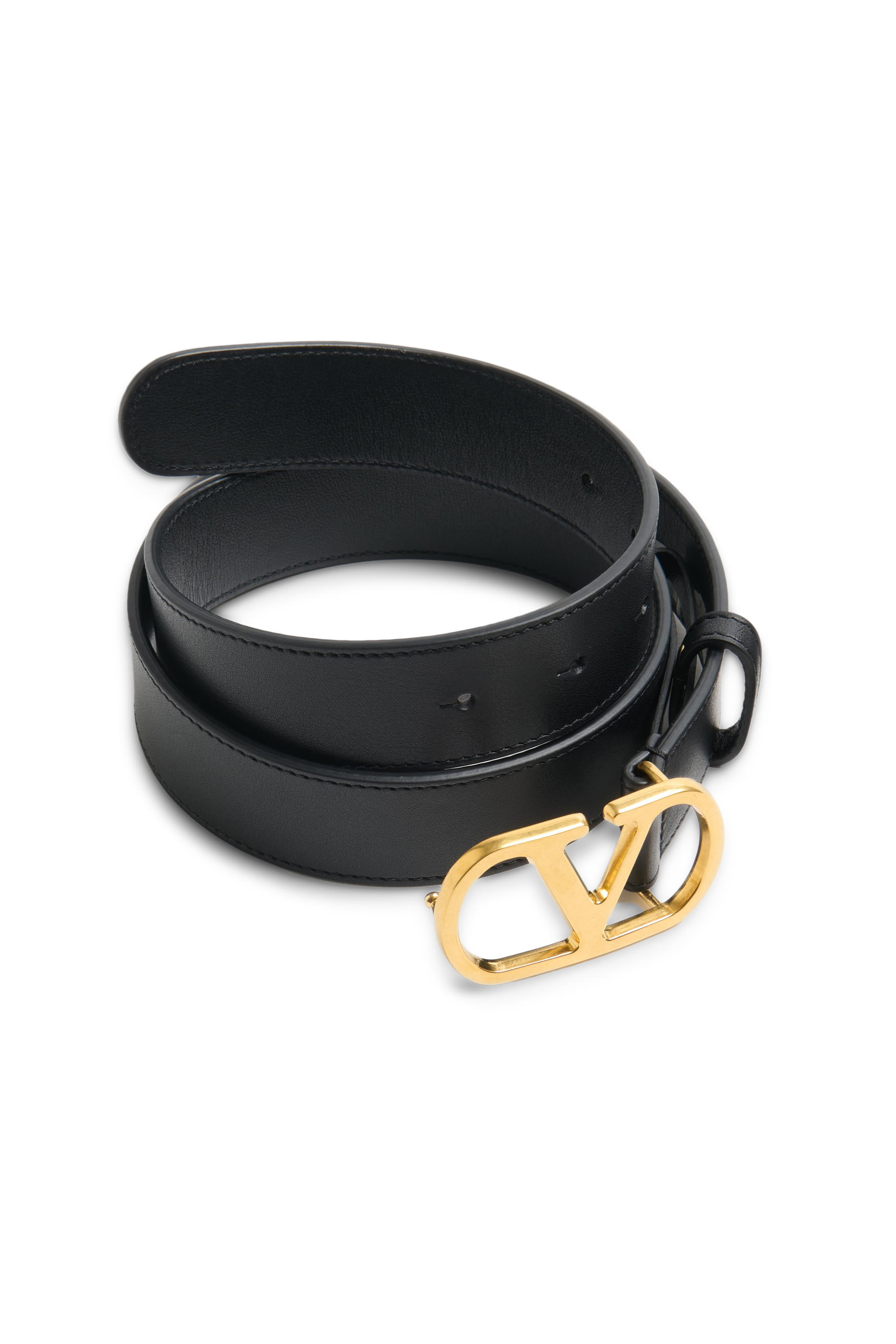 VLogo Signature Belt in Shiny Calfskin 30mm